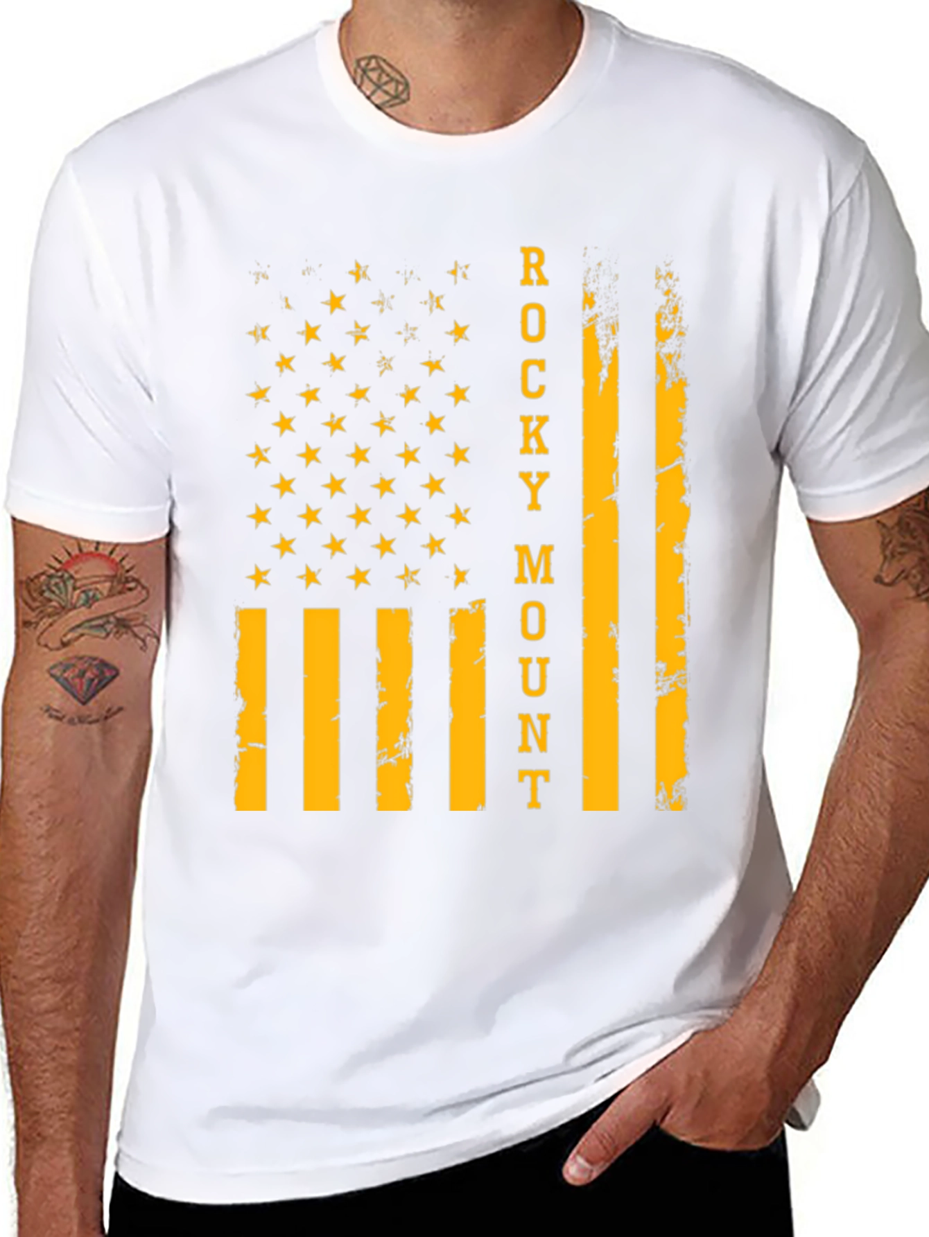 Rocky Mount Flag Graphic T-Shirt - Black