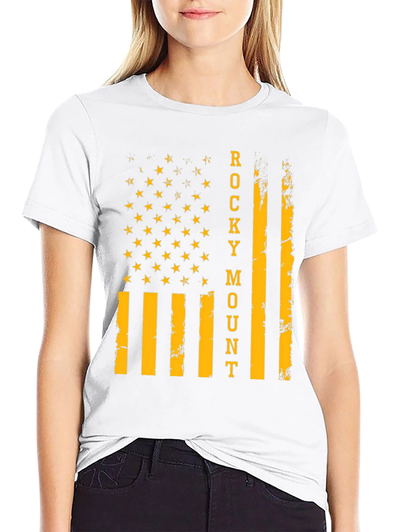 Rocky Mount Flag Graphic T-Shirt - Black