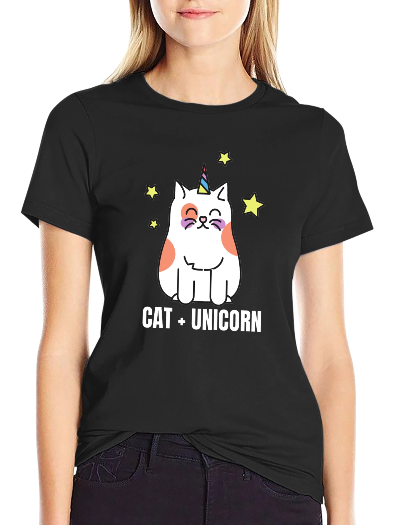 Cat Unicorn Graphic T-Shirt