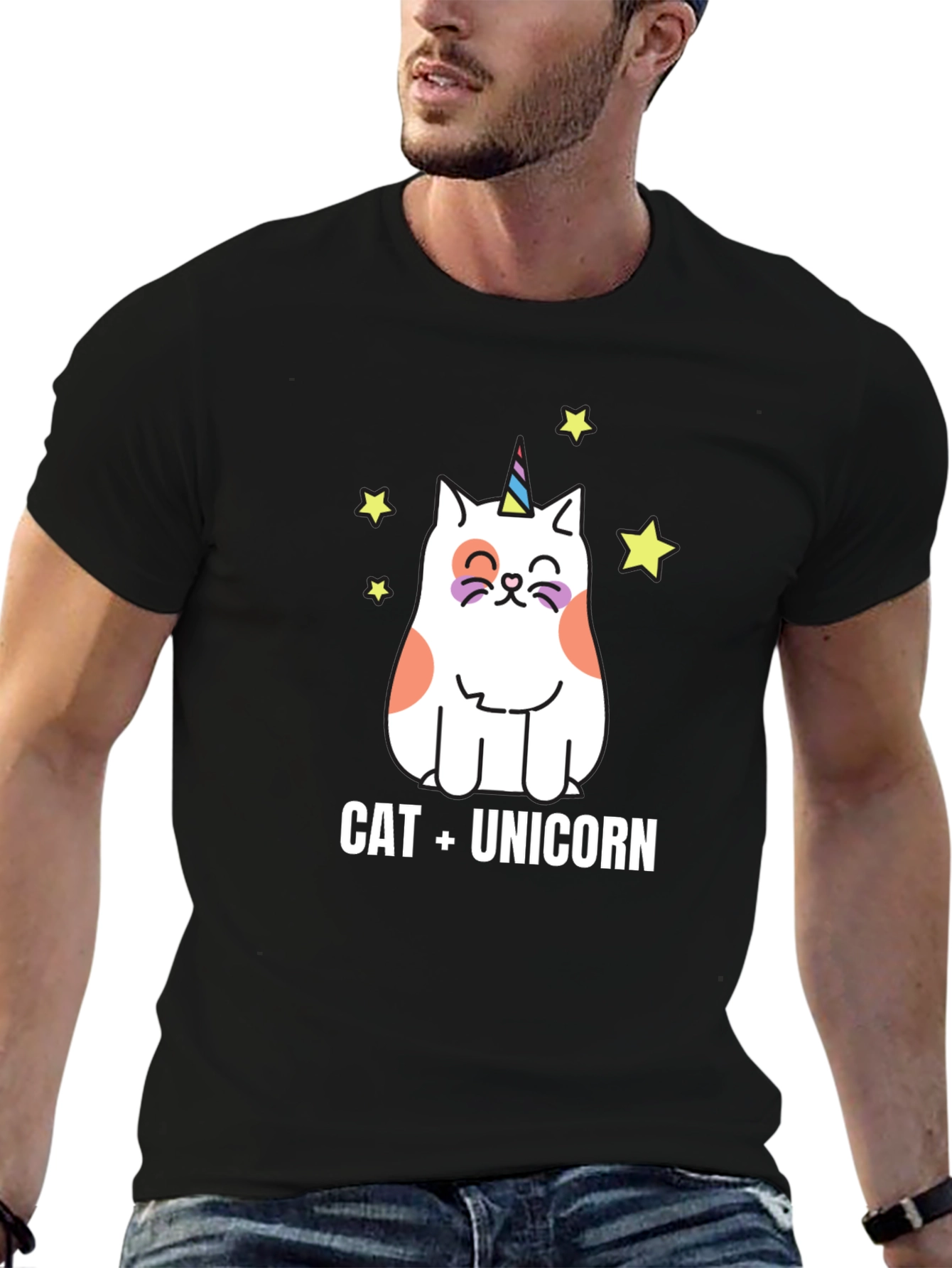 Cat Unicorn Graphic T-Shirt