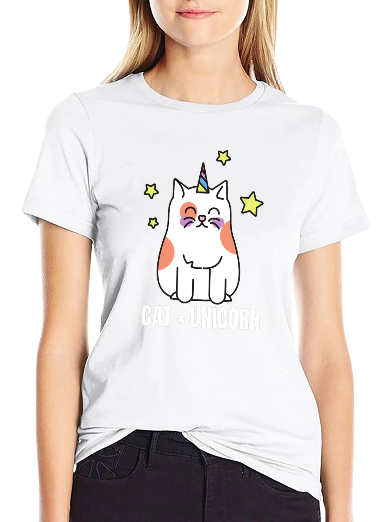 Cat Unicorn Graphic T-Shirt