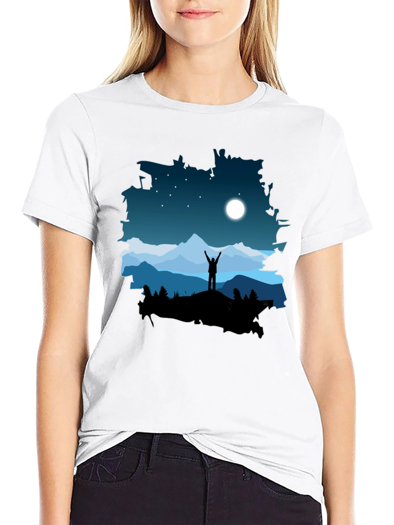 Mountain Night Sky T-Shirt