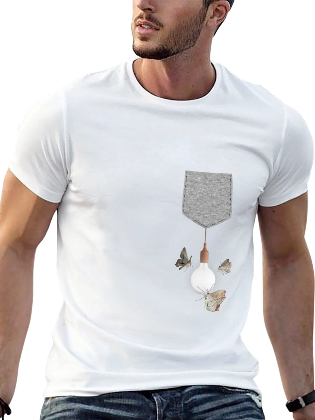Pocket Lightbulb Moth Graphic Tee