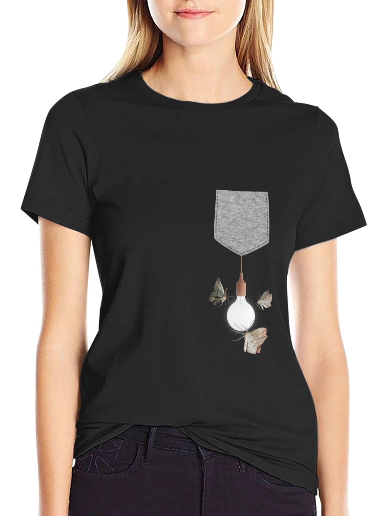 Pocket Lightbulb Moth Graphic Tee