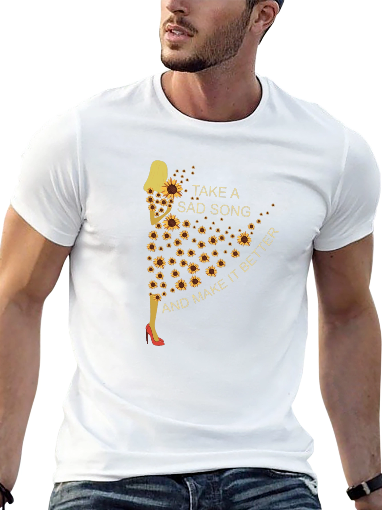 Sunflower Silhouette T-Shirt - Take a Sad Song