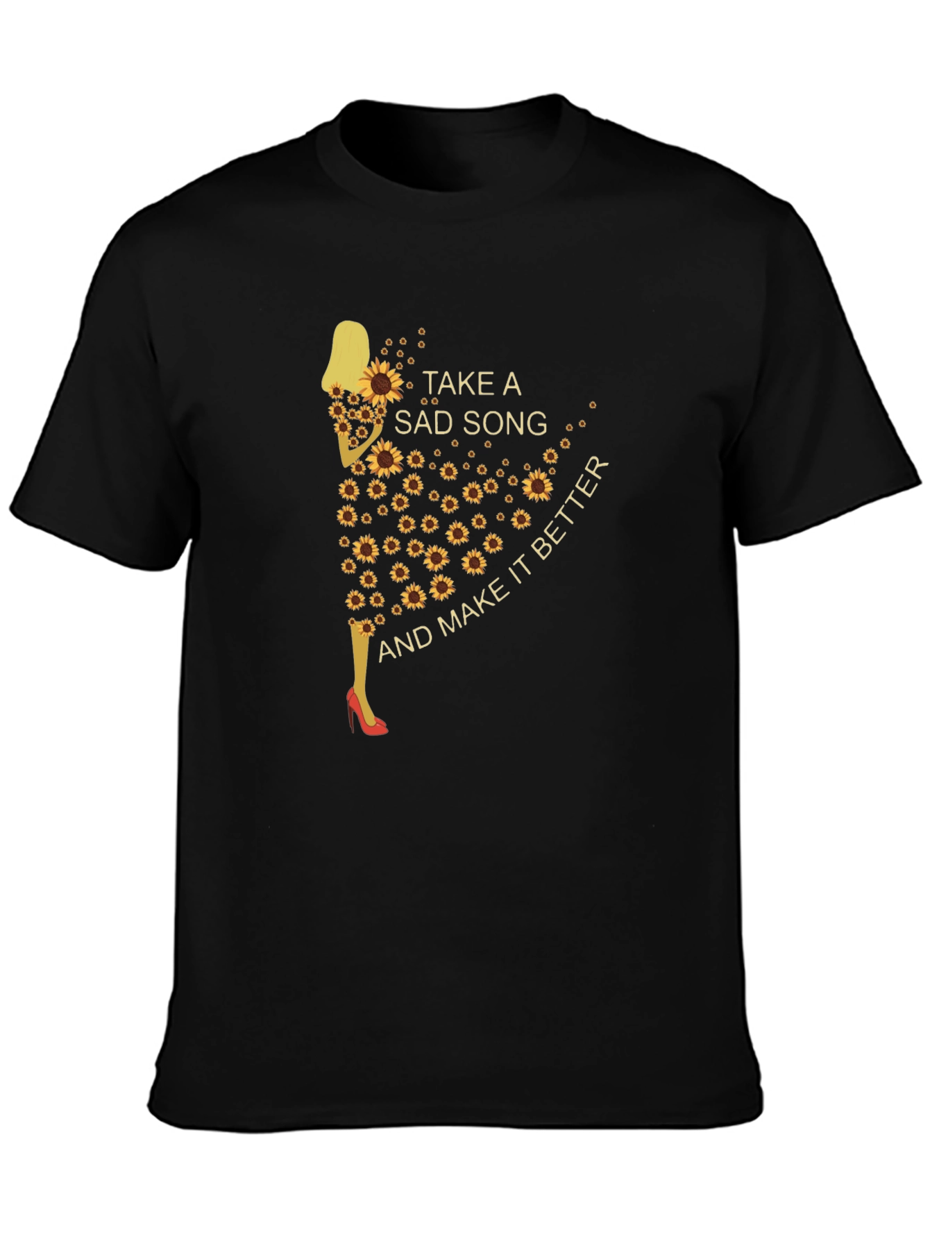 Sunflower Silhouette T-Shirt - Take a Sad Song