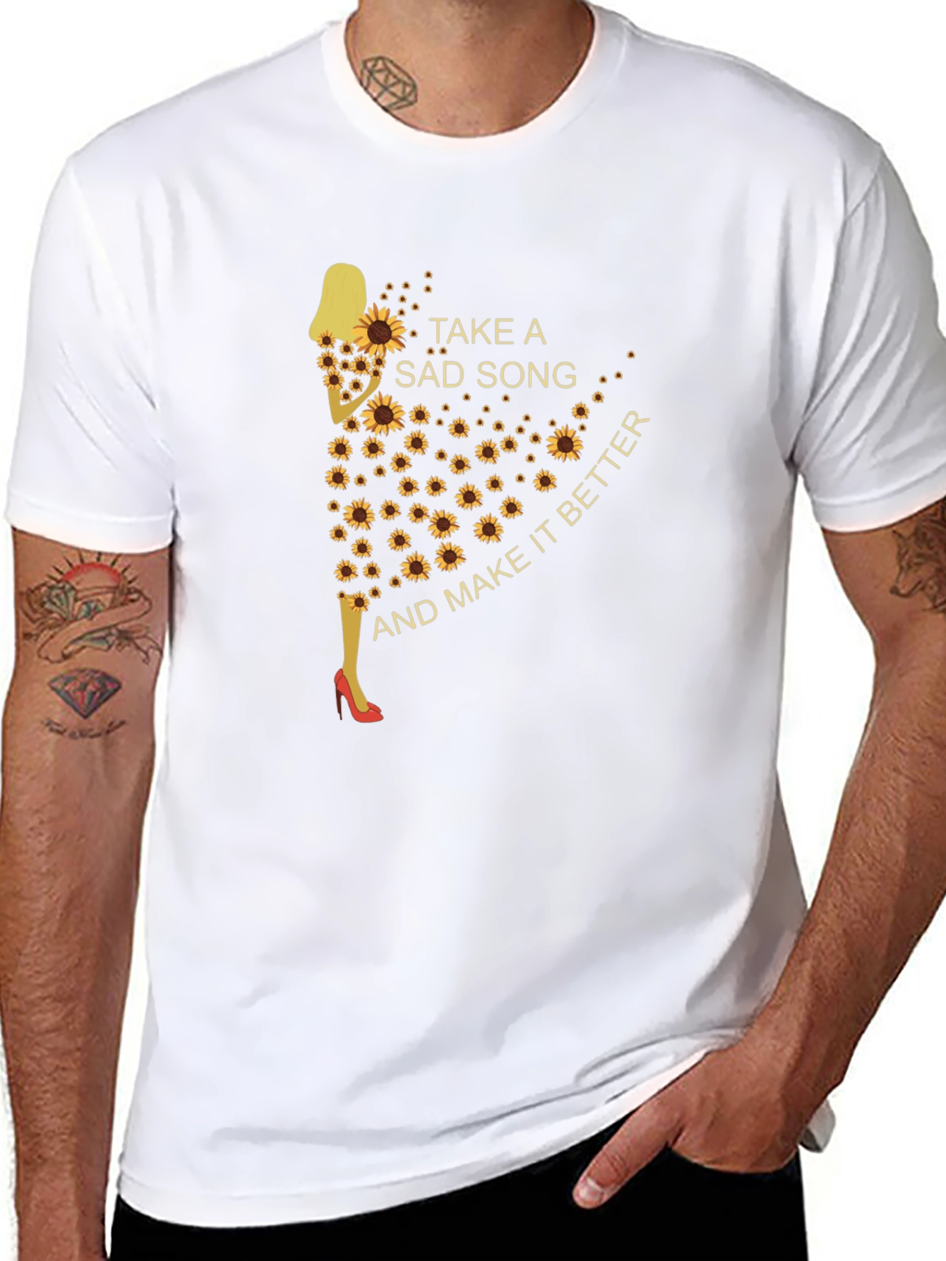 Sunflower Silhouette T-Shirt - Take a Sad Song
