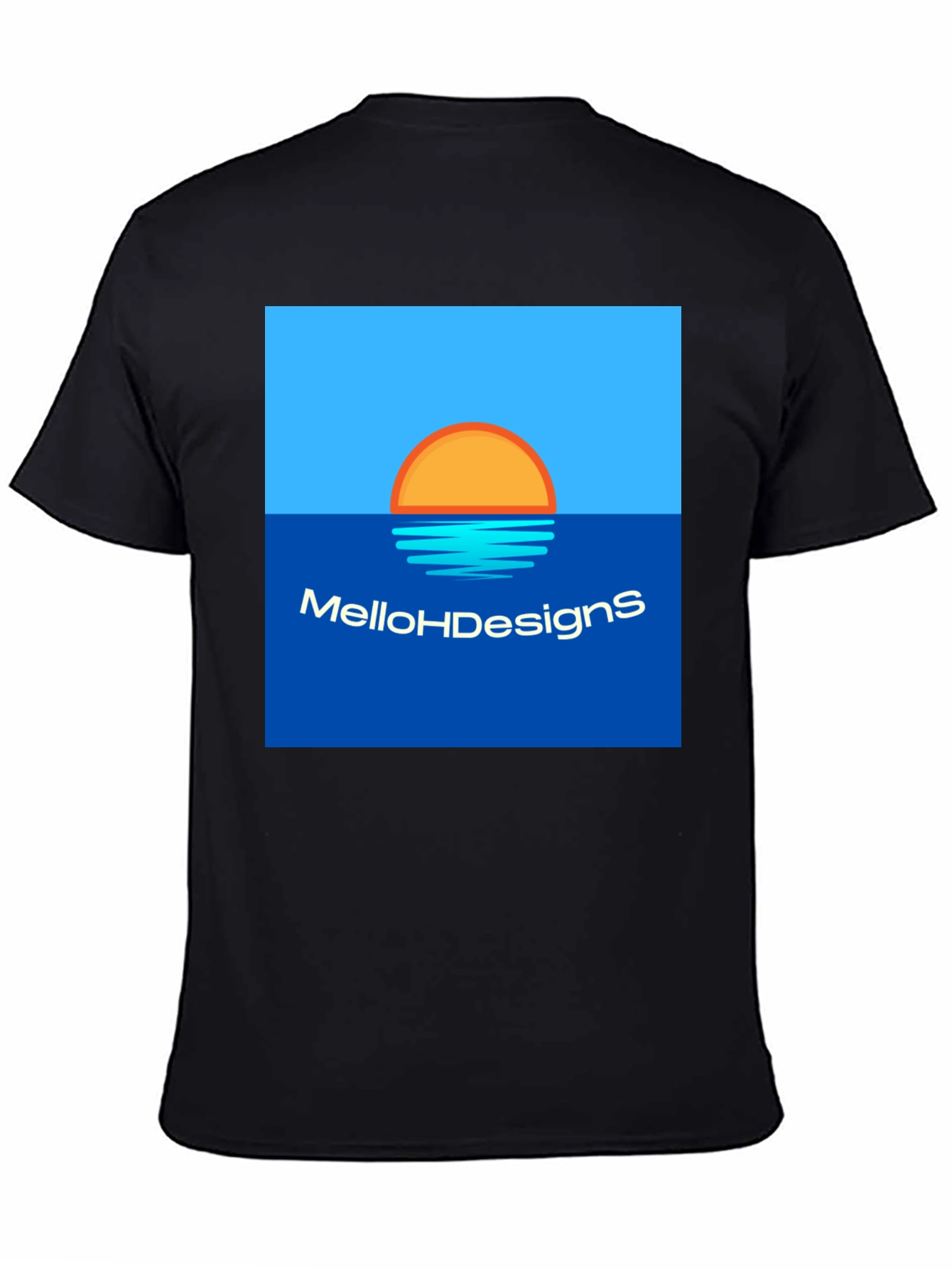 MelloHDesigns Sunset Graphic Tee - Black
