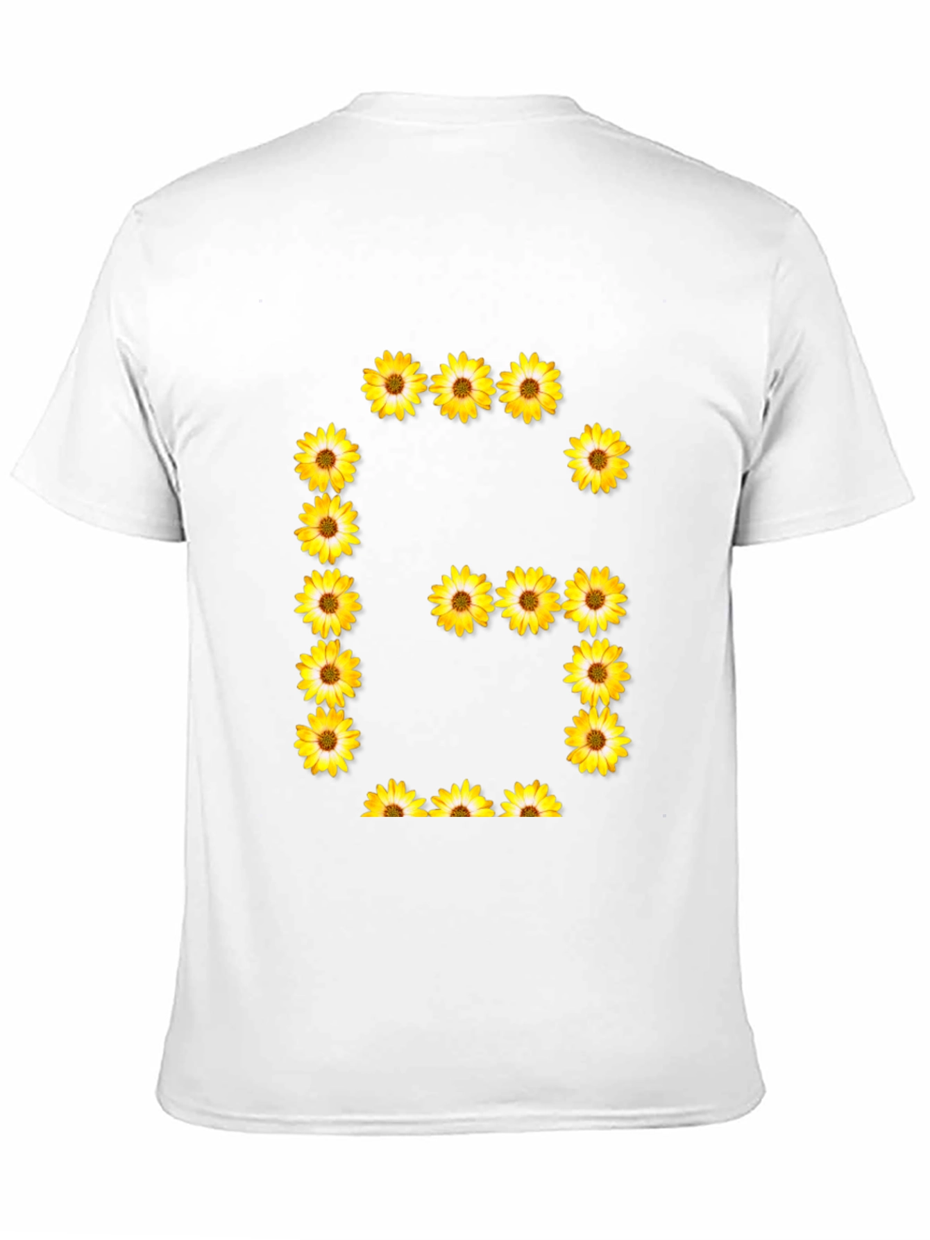 Sunflower Letter G Black T-Shirt