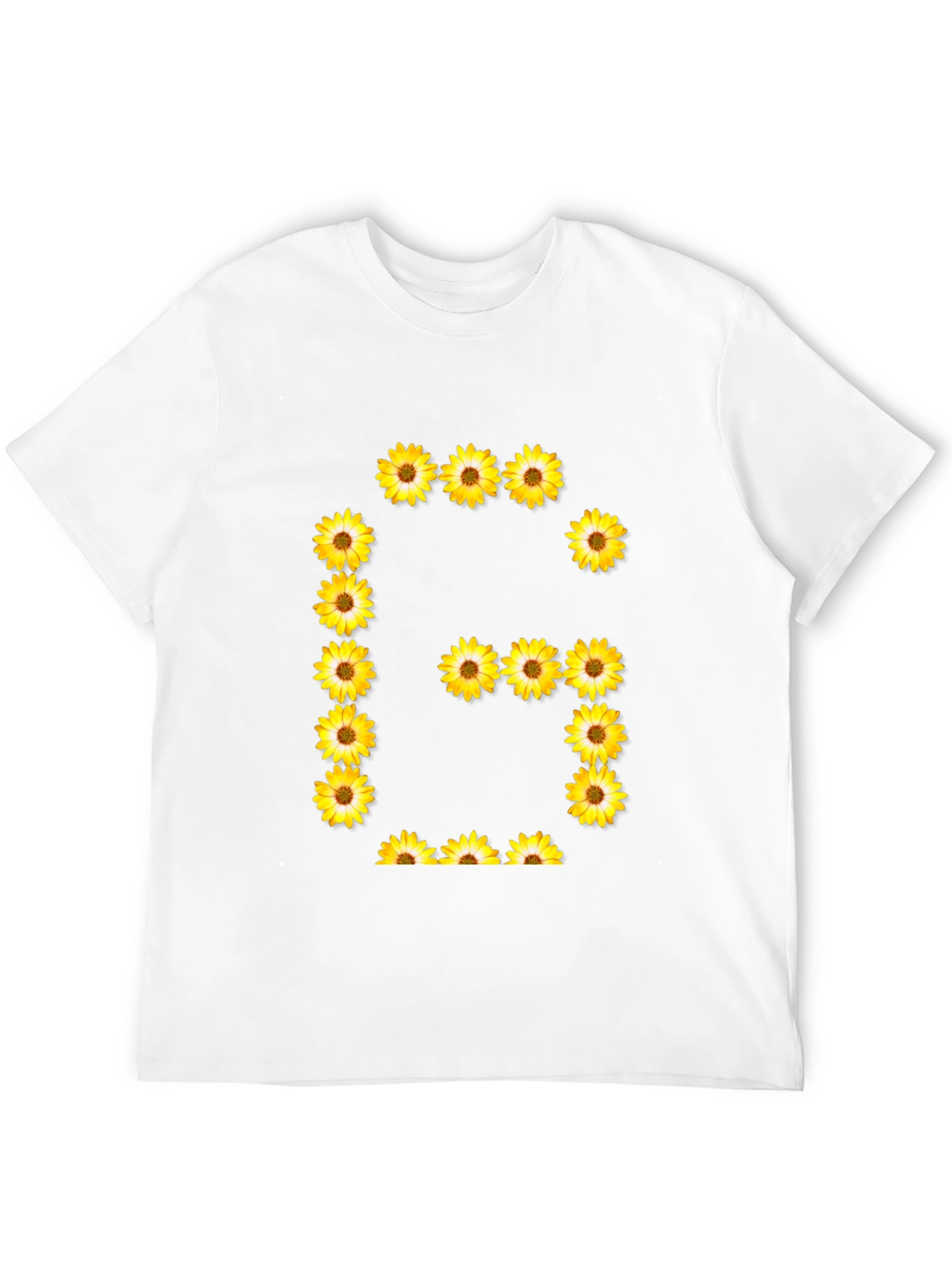 Sunflower Letter G Black T-Shirt