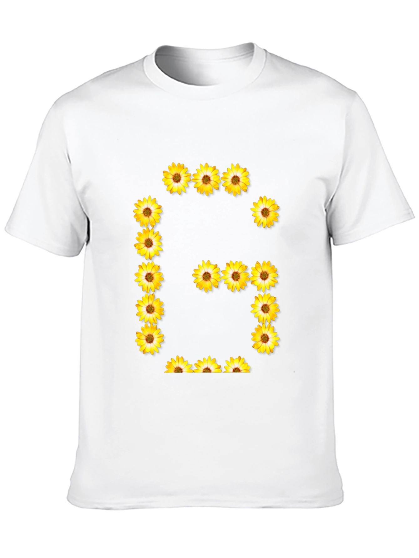 Sunflower Letter G Black T-Shirt