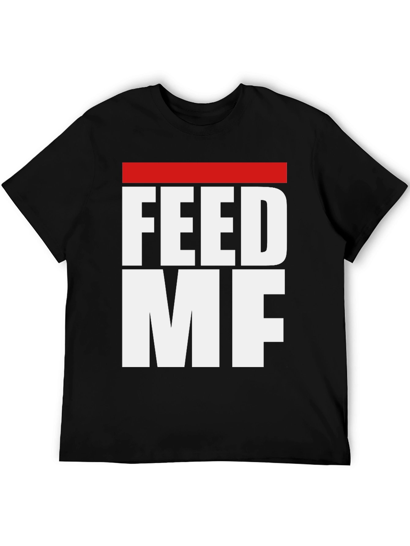 Feed Me Graphic Tee - Black Casual T-Shirt