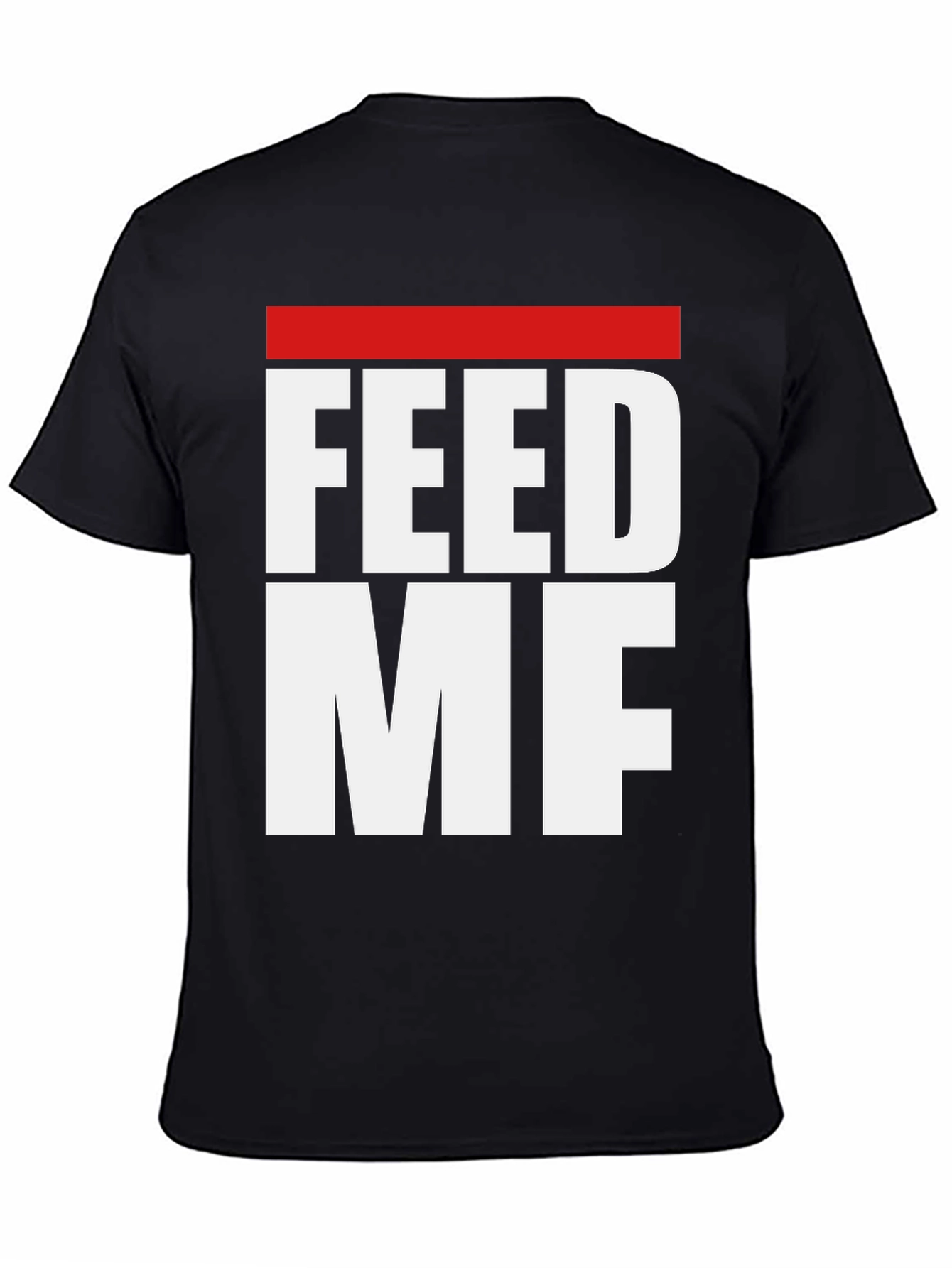 Feed Me Graphic Tee - Black Casual T-Shirt