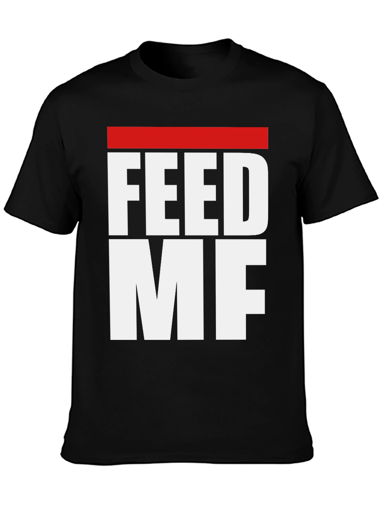 Feed Me Graphic Tee - Black Casual T-Shirt