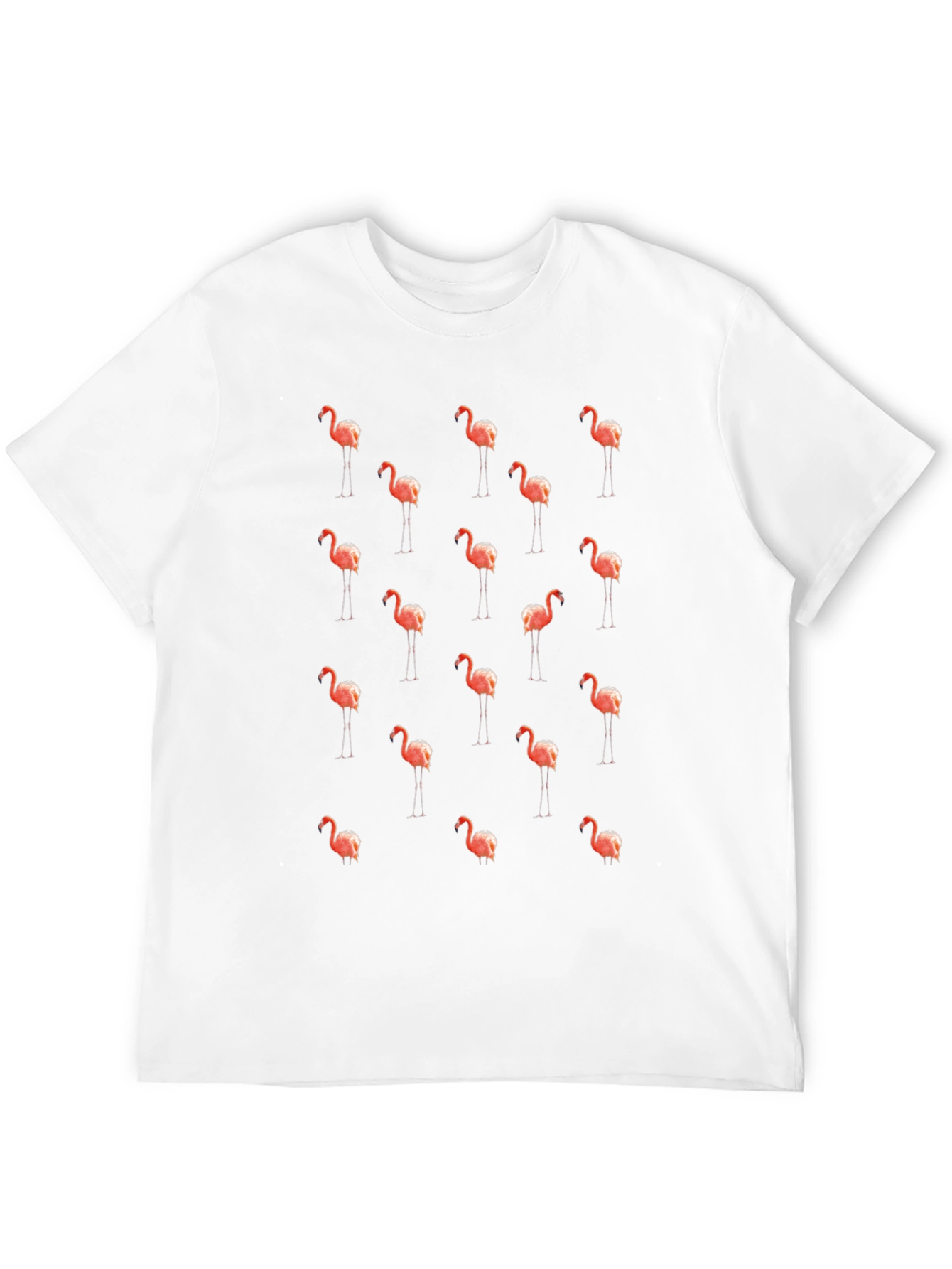 Mens Black Flamingo Print Tee