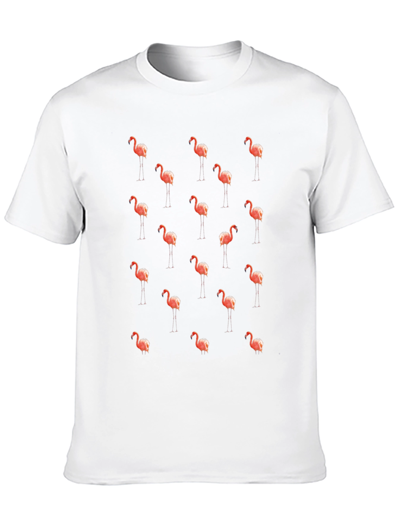 Mens Black Flamingo Print Tee