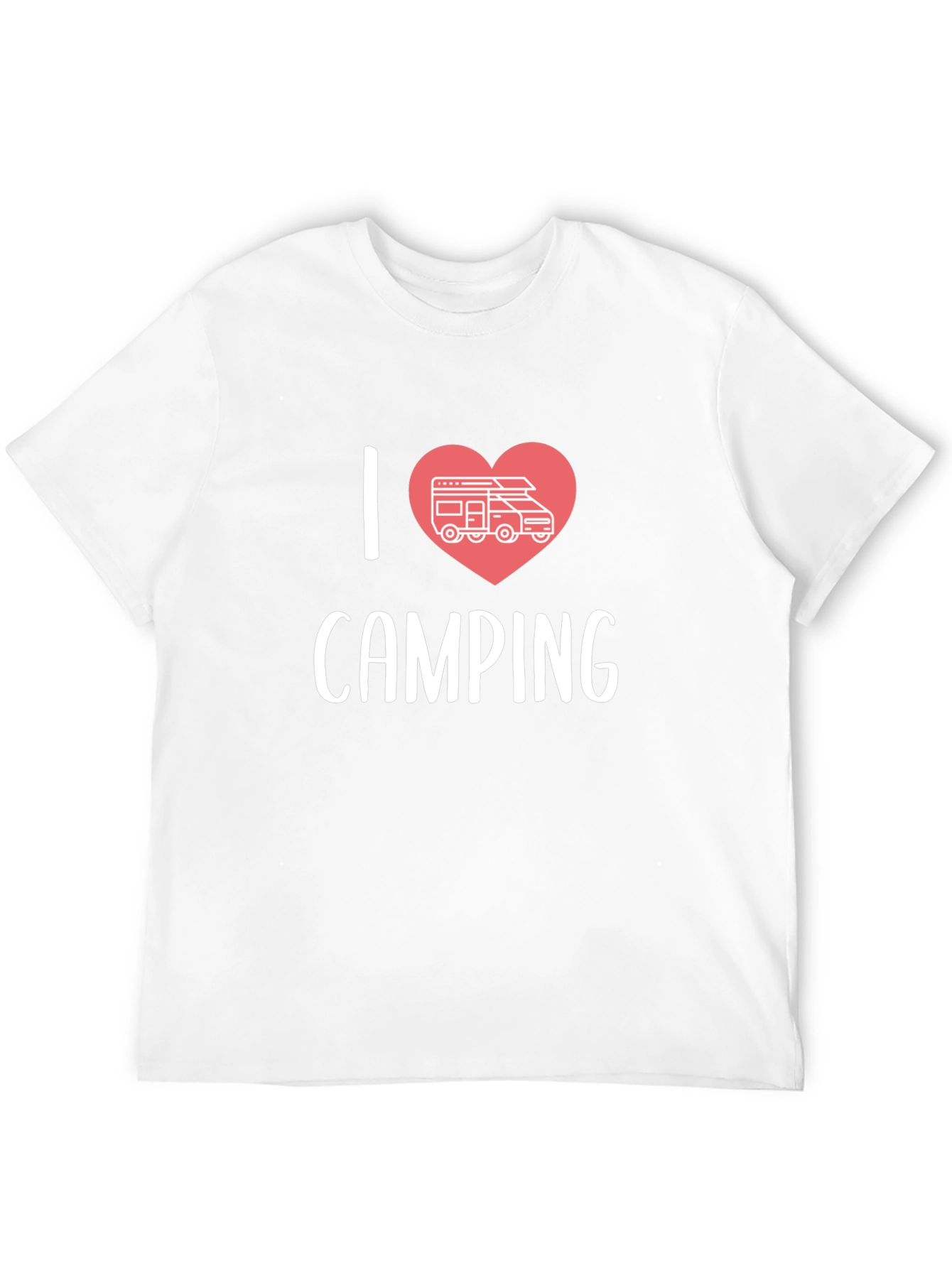 I Love Camping RV Heart Graphic T-Shirt