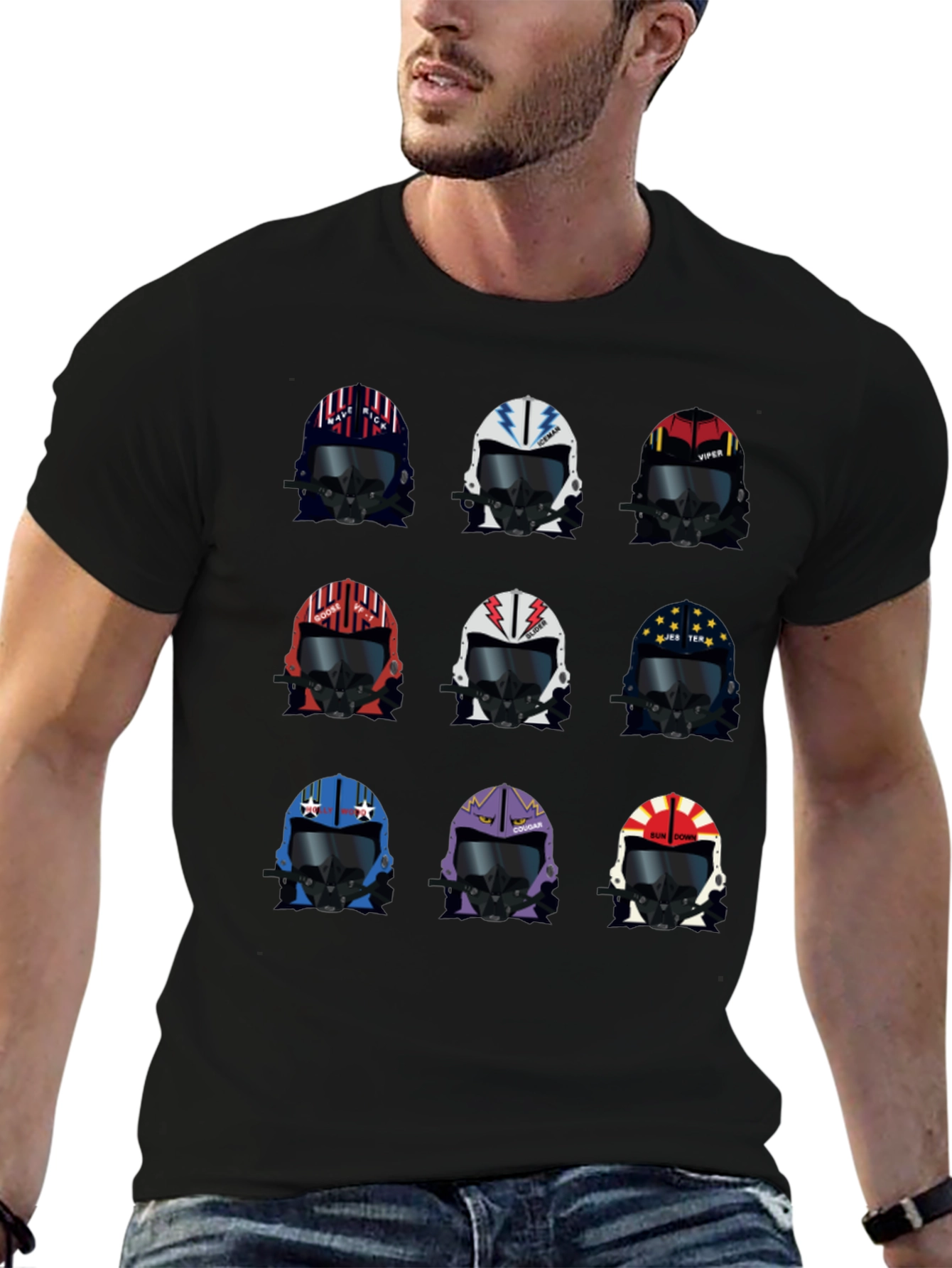 Top Gun Inspired Helmet T-Shirt
