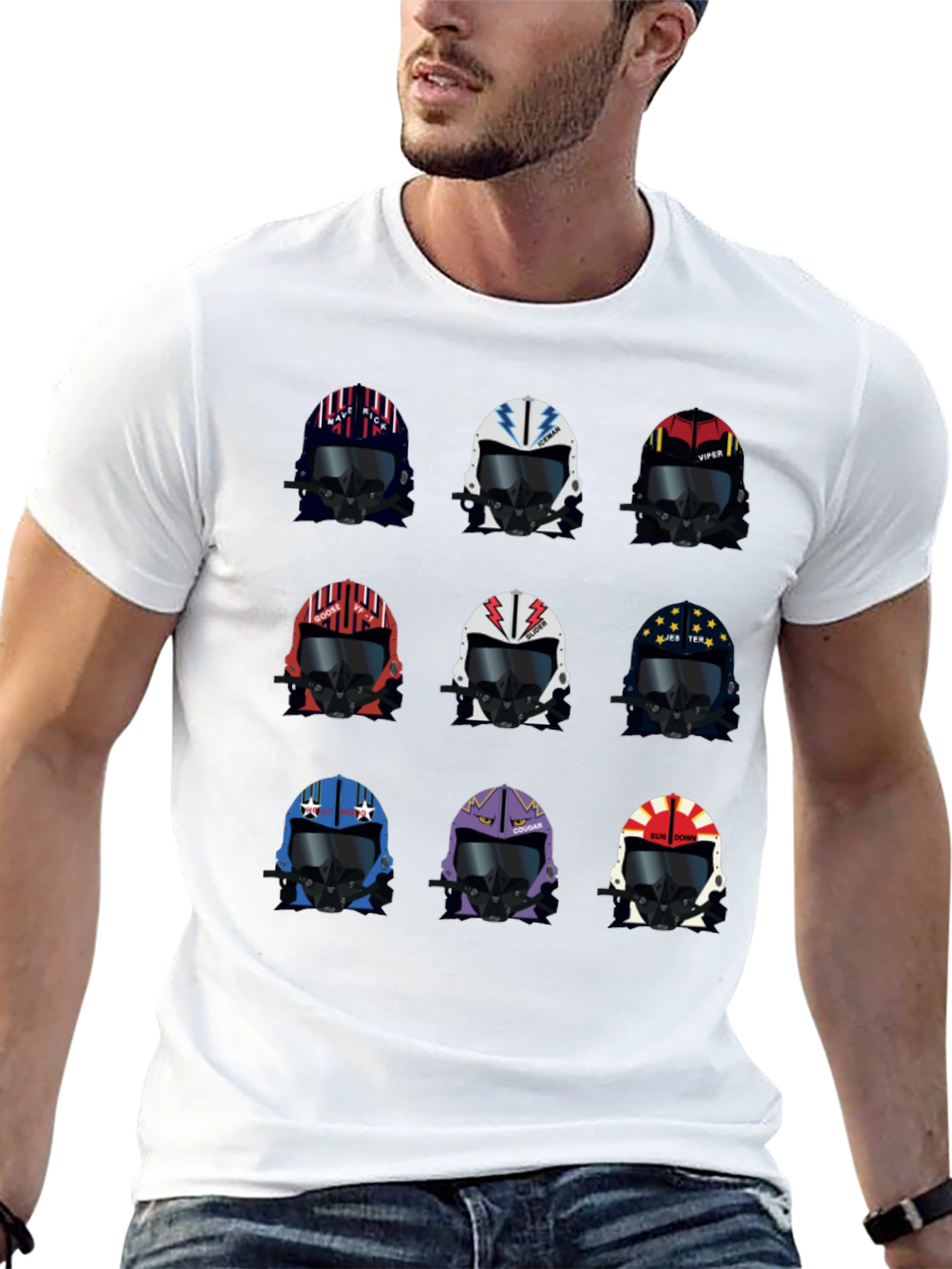 Top Gun Inspired Helmet T-Shirt