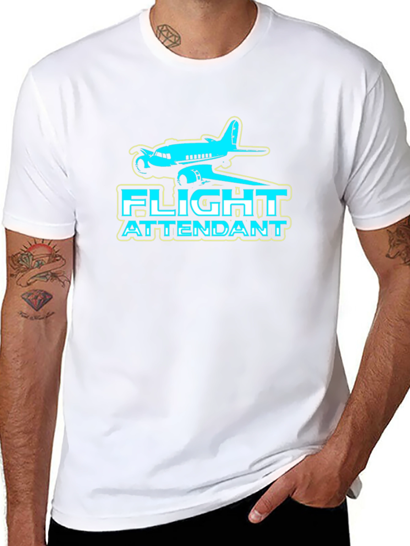 Flight Attendant T-Shirt - Airplane Design