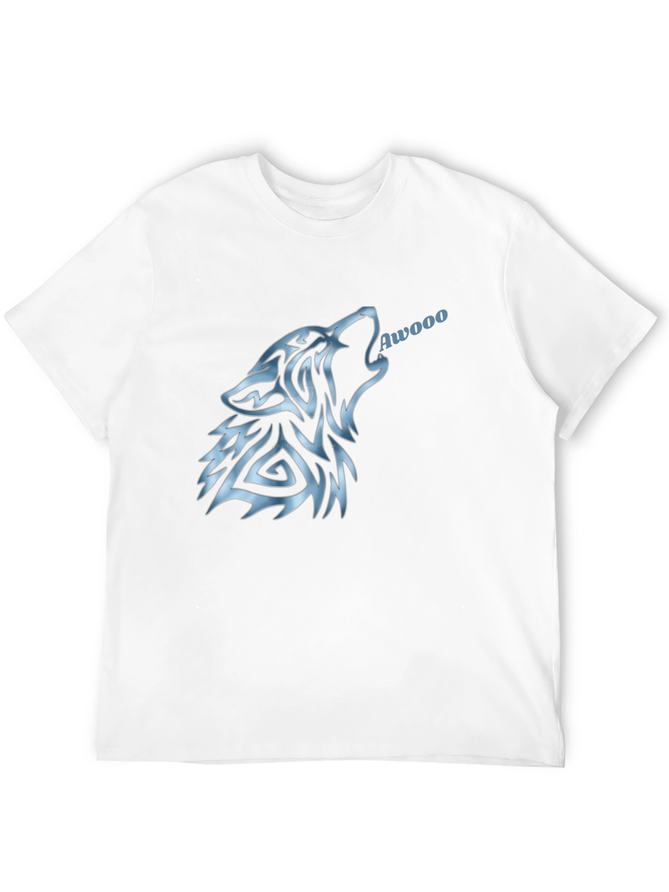 Wolf Awooo Graphic T-Shirt - Black Cotton Tee