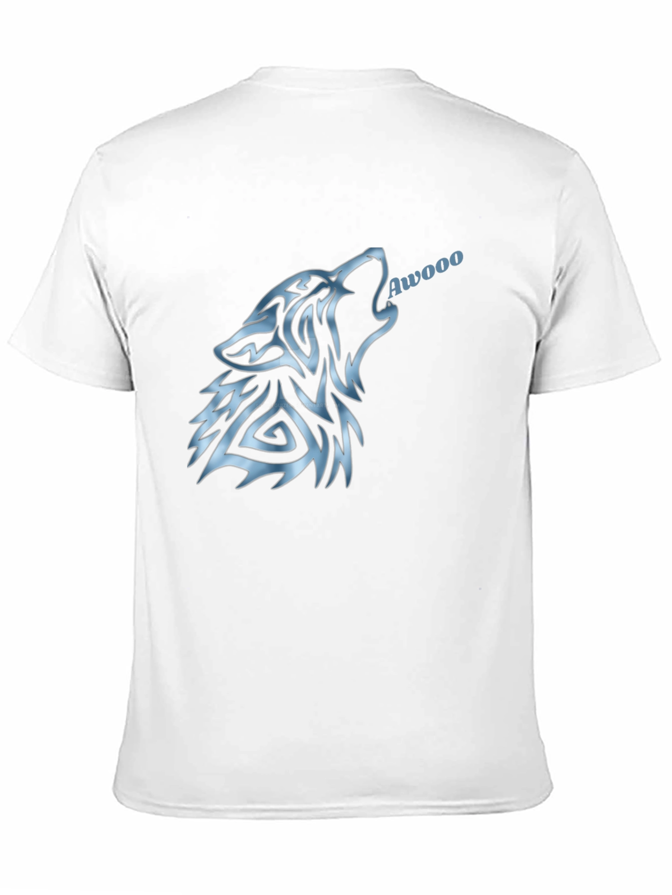 Wolf Awooo Graphic T-Shirt - Black Cotton Tee