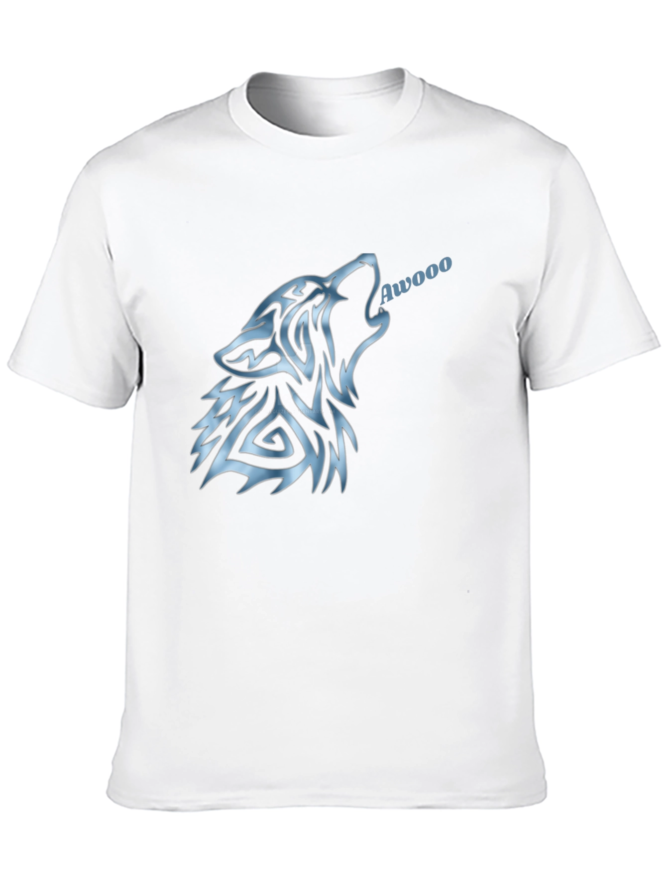 Wolf Awooo Graphic T-Shirt - Black Cotton Tee