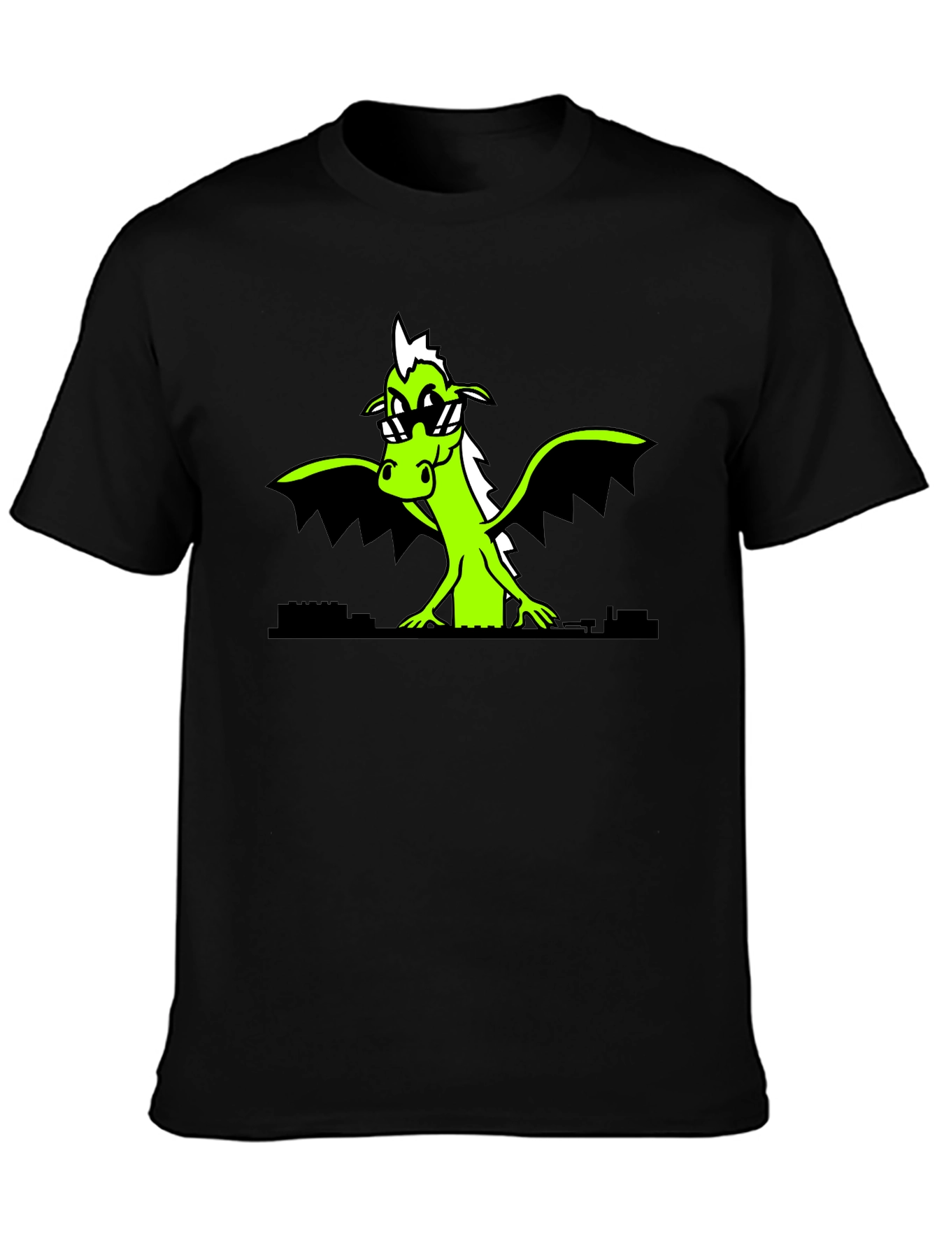 Cool Dragon Graphic Tee - Black Shirt