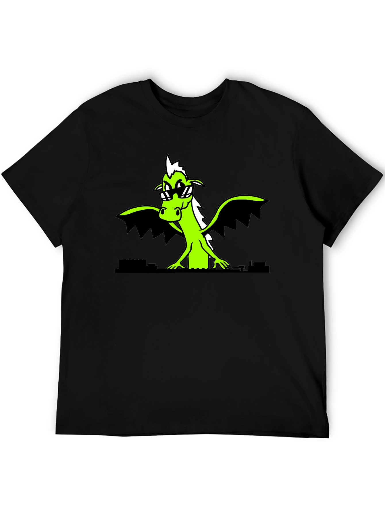 Cool Dragon Graphic Tee - Black Shirt