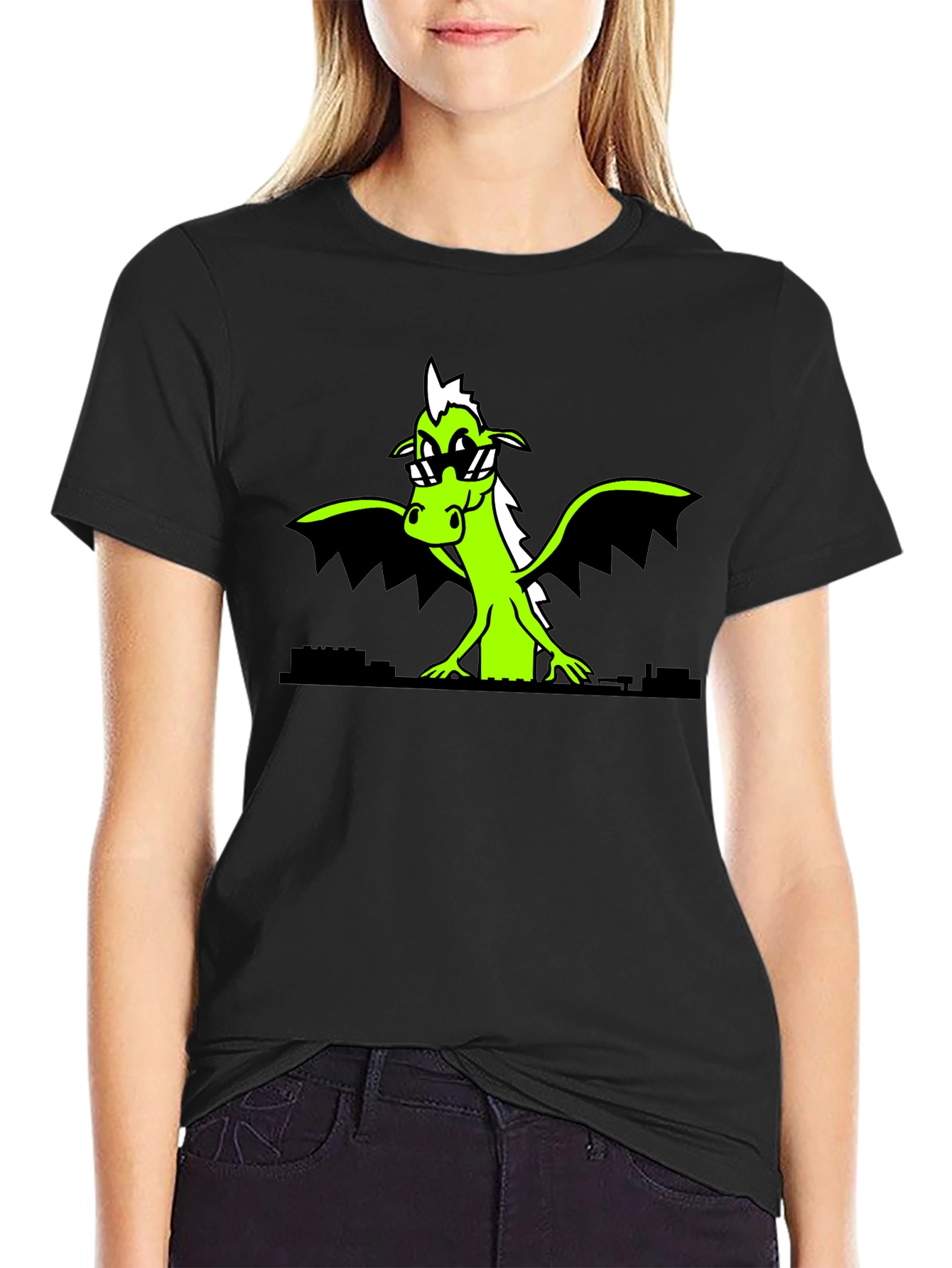 Cool Dragon Graphic Tee - Black Shirt