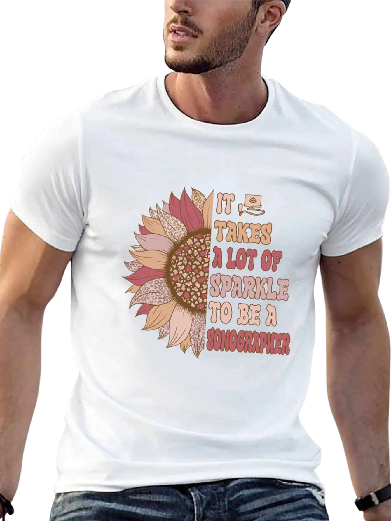 Sonographer Sunflower Graphic Tee