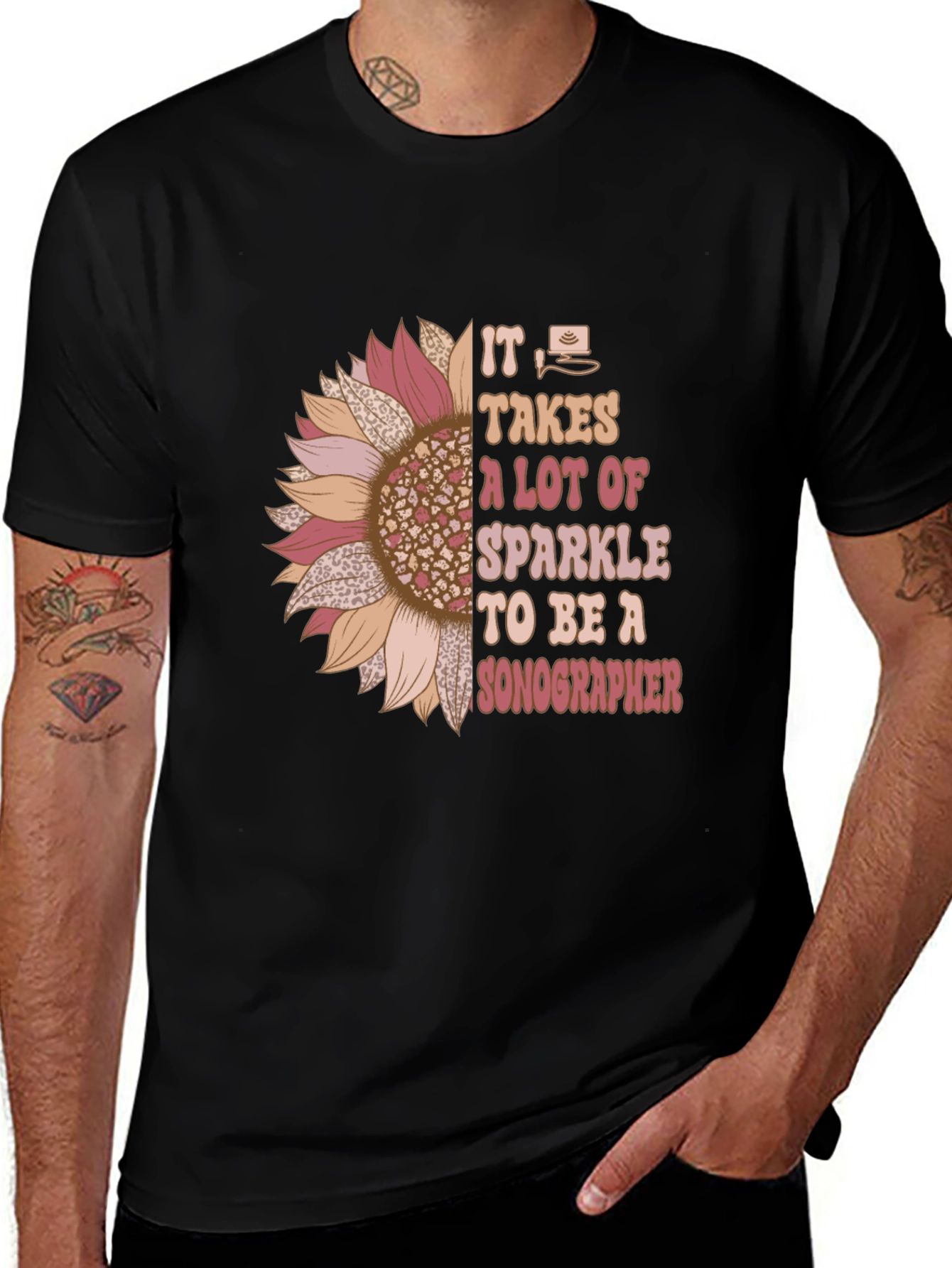 Sonographer Sunflower Graphic Tee