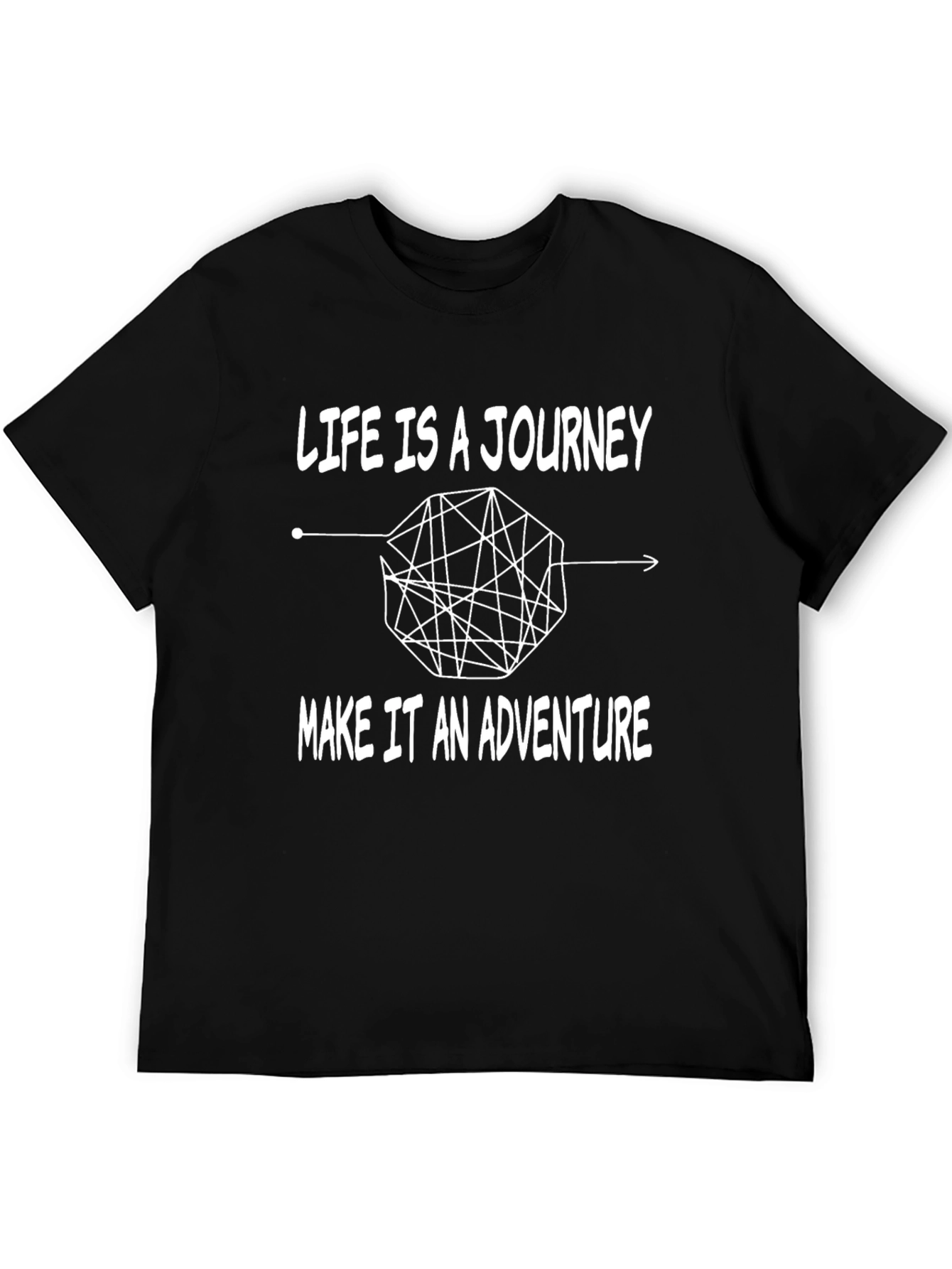 Life is a Journey Black Graphic Tee