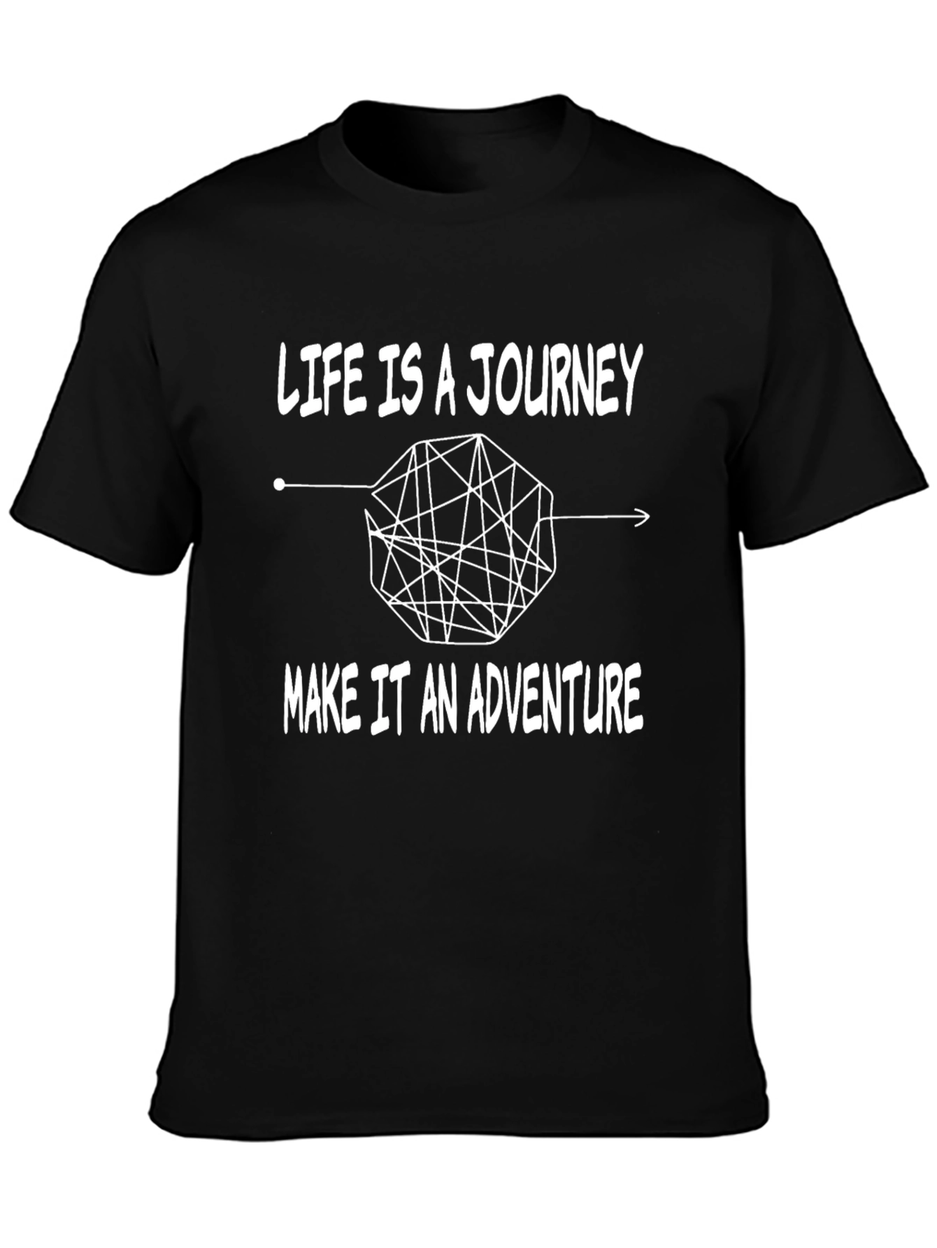 Life is a Journey Black Graphic Tee