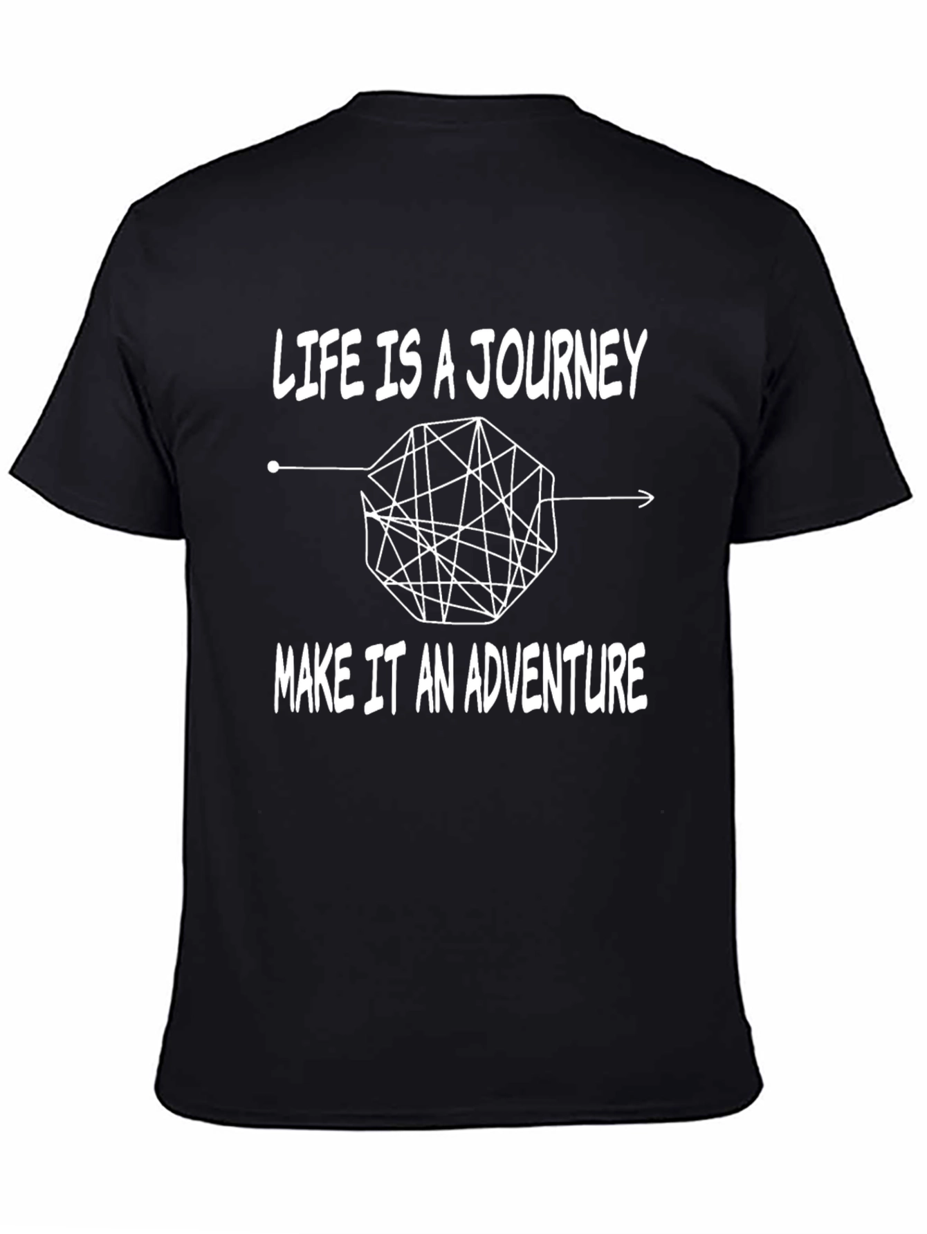 Life is a Journey Black Graphic Tee