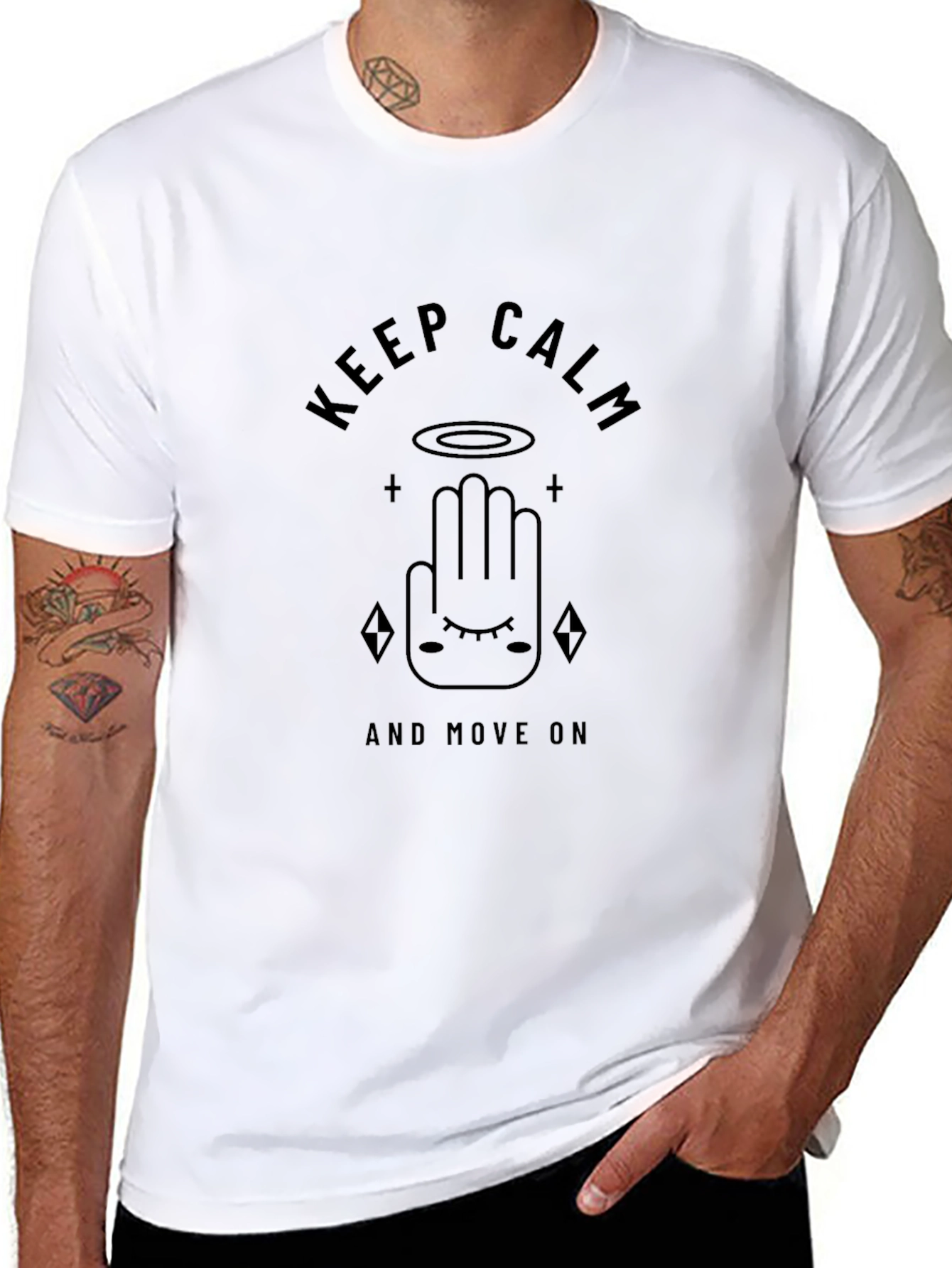 Keep Calm and Move On Graphic T-Shirt
