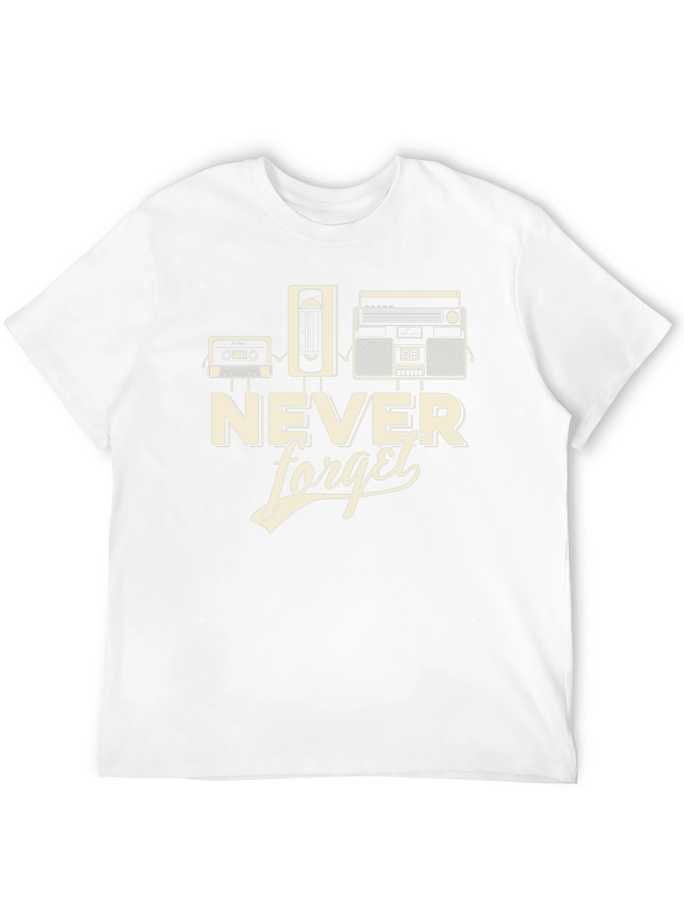 Retro Never Forget Black Graphic Tee