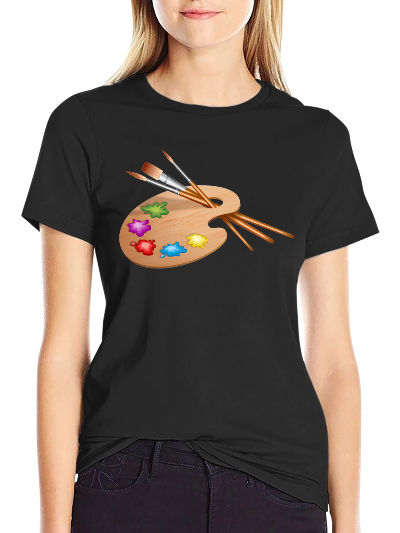 Artist Palette T-Shirt - Creative Design