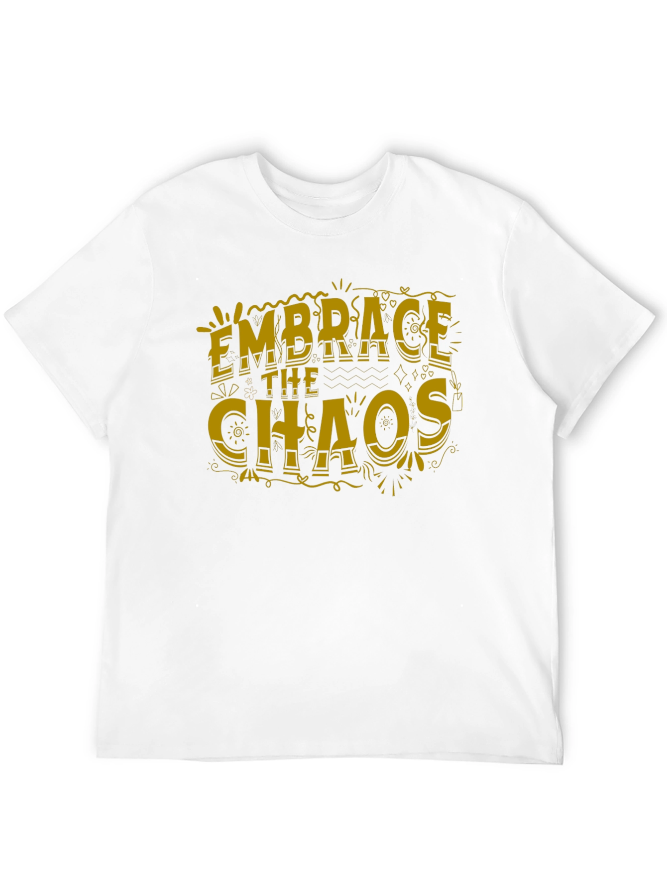 Embrace The Chaos Graphic Tee - Trendy Black T-Shirt