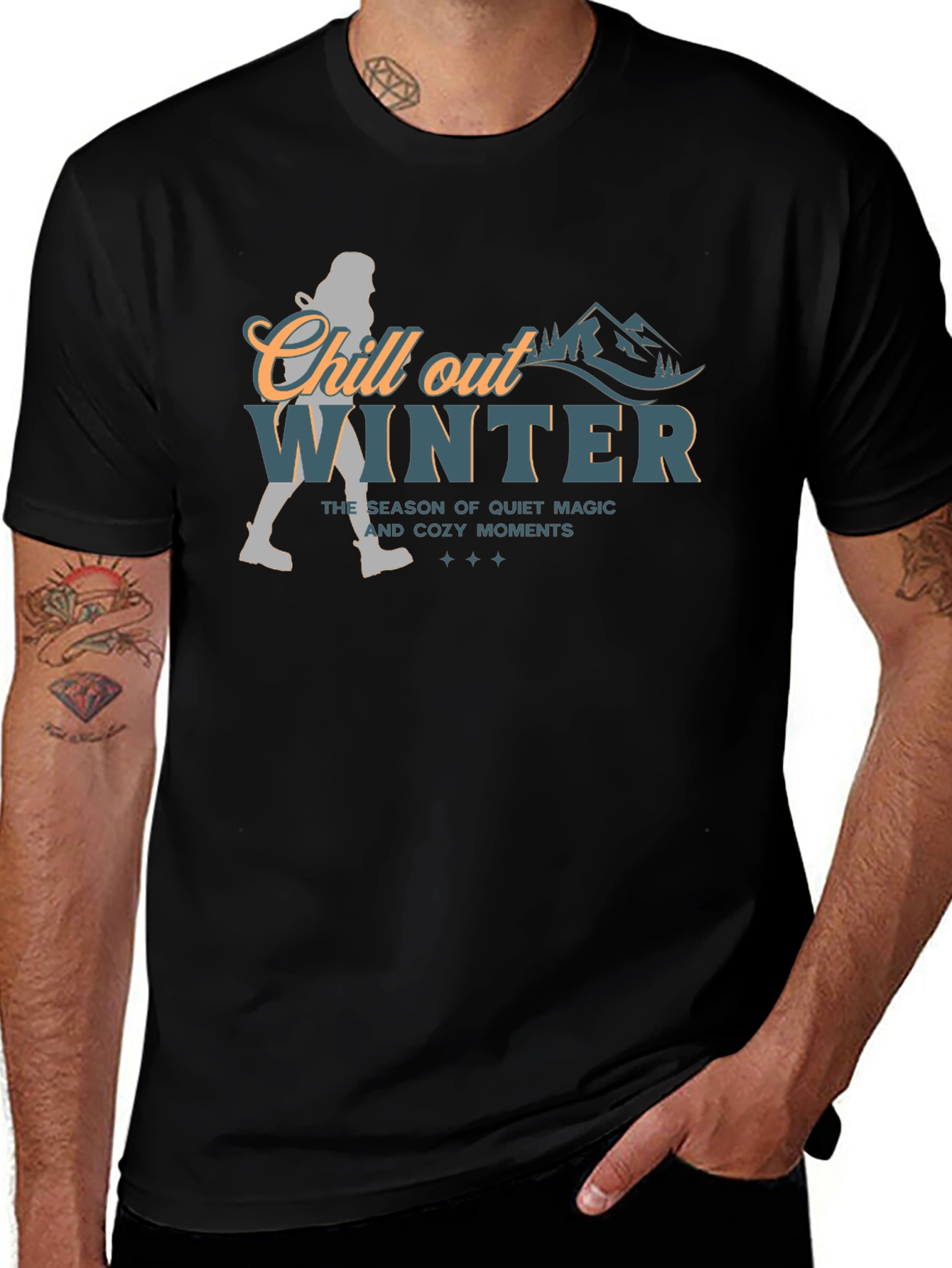 Chill Out Winter Graphic T-Shirt - Cozy Season Tee