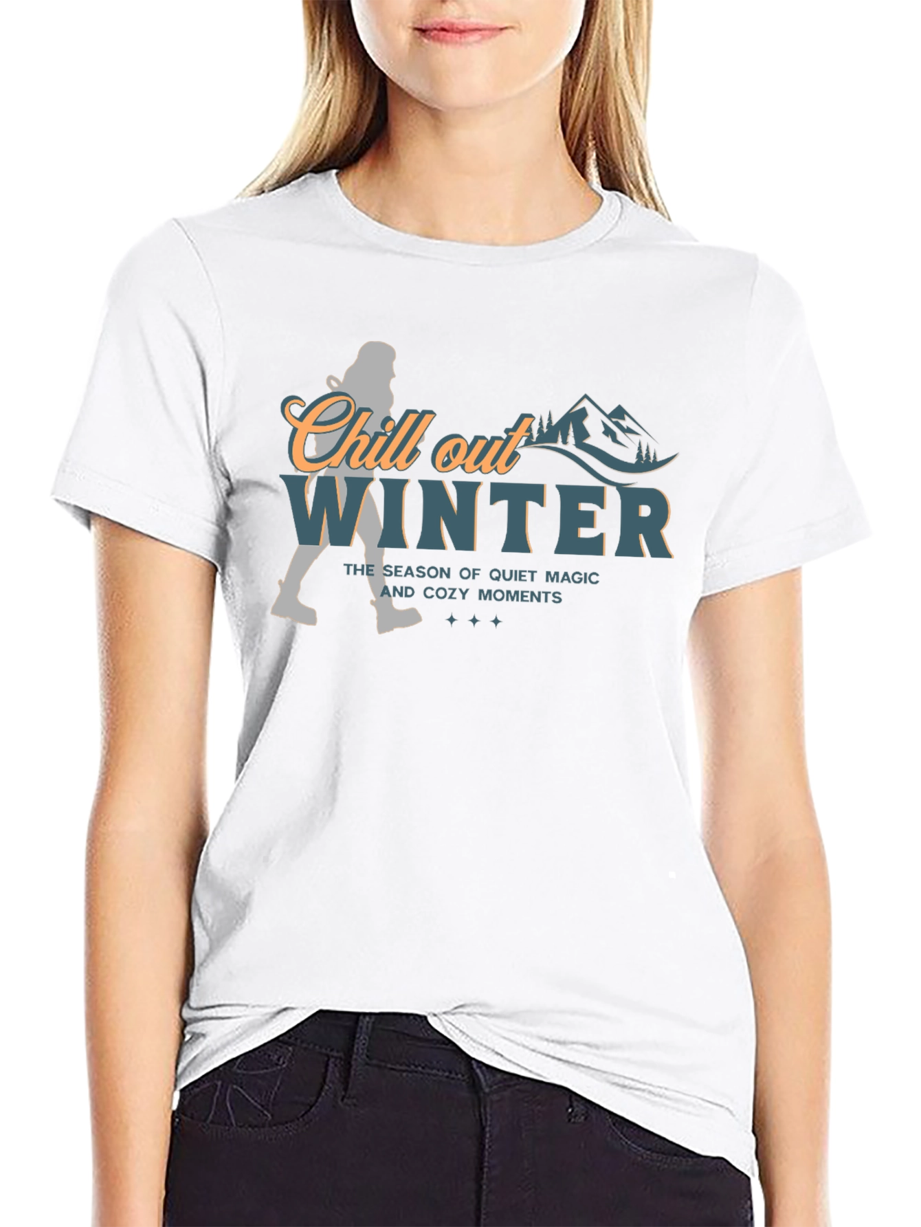 Chill Out Winter Graphic T-Shirt - Cozy Season Tee