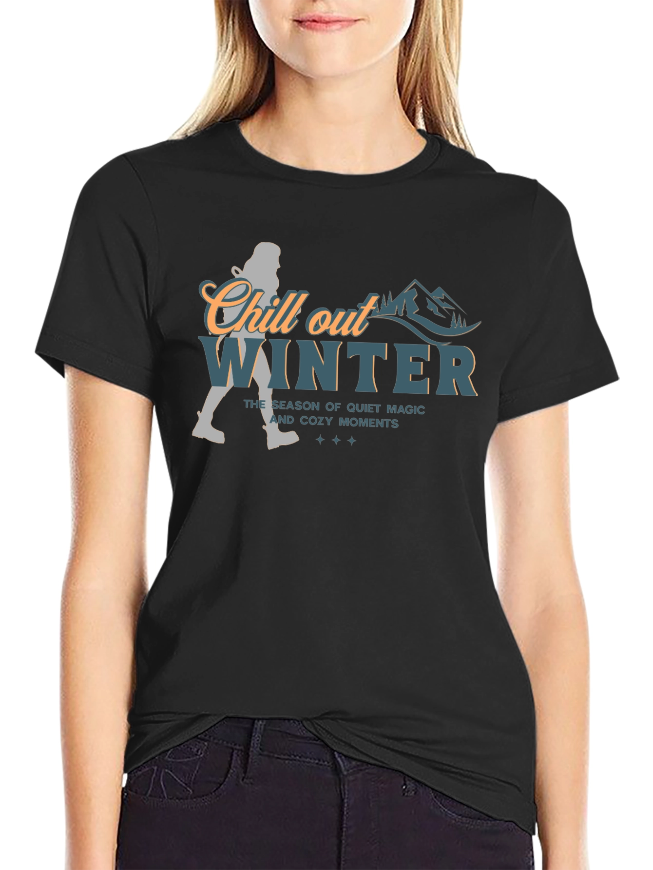 Chill Out Winter Graphic T-Shirt - Cozy Season Tee