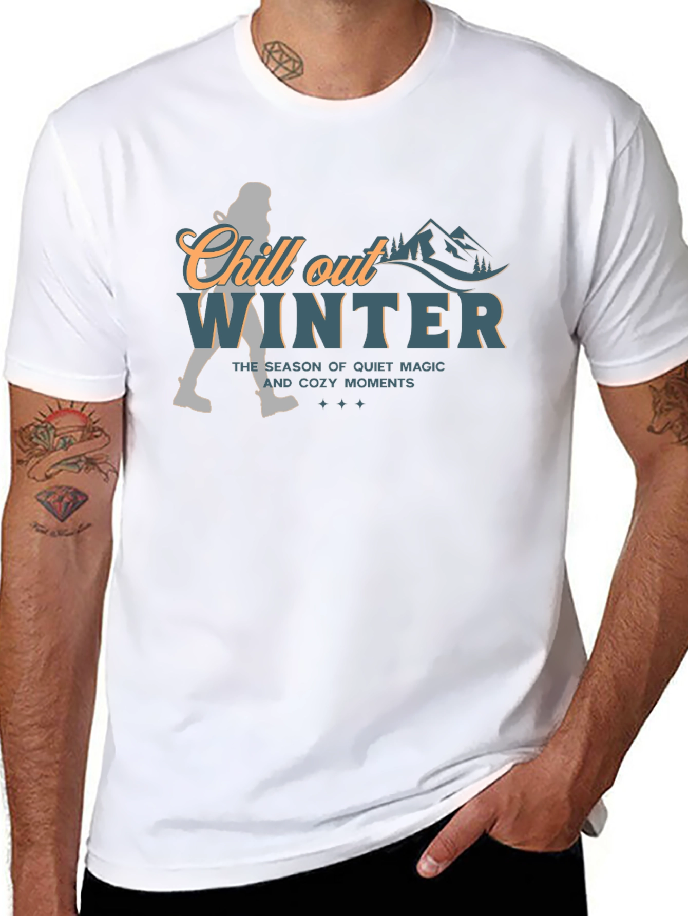 Chill Out Winter Graphic T-Shirt - Cozy Season Tee