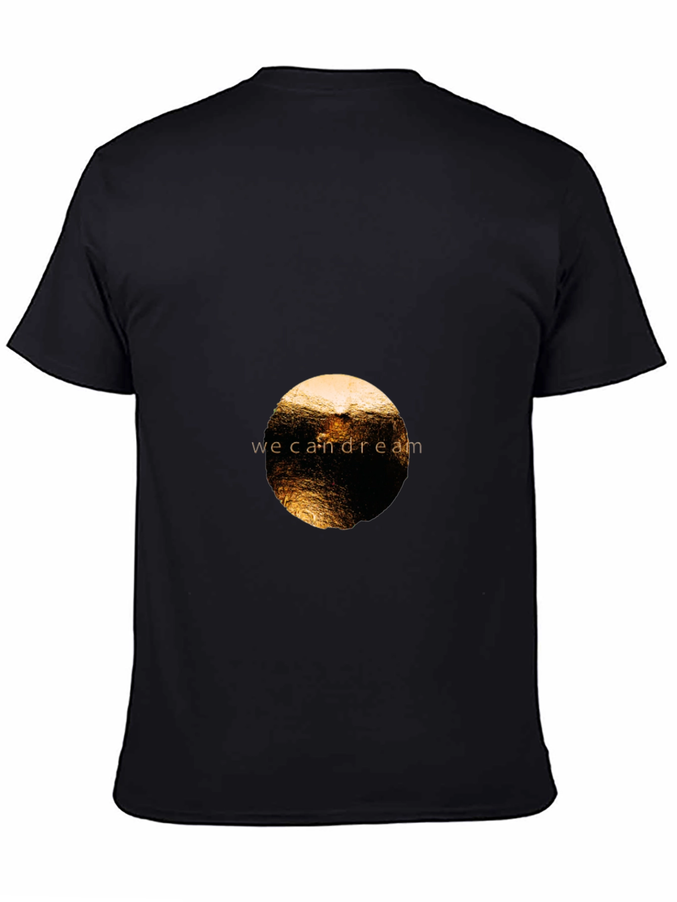 Black Tee with we can dream Graphic
