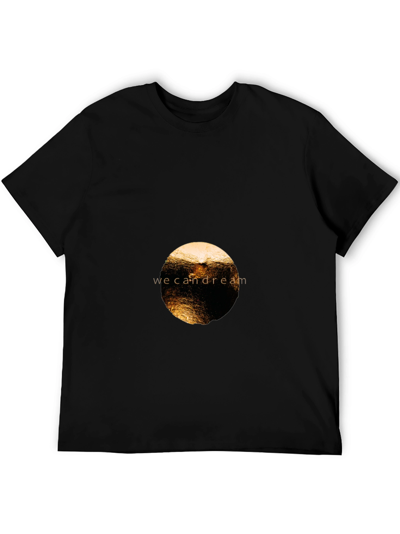 Black Tee with we can dream Graphic