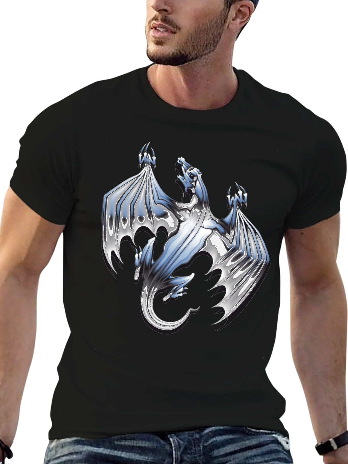 Dragon Graphic T-Shirt - Black