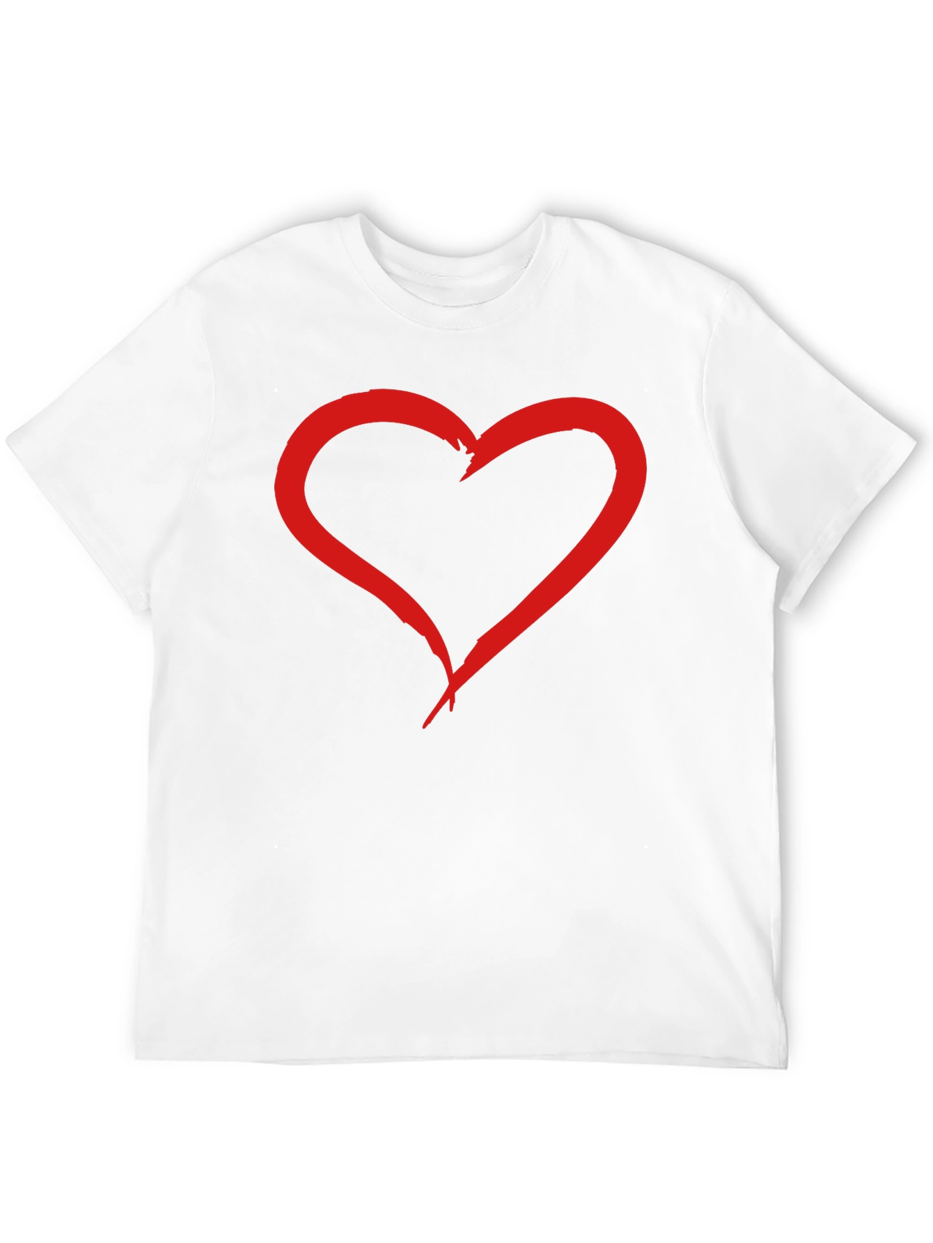 Heart Graphic Tee - Black Cotton T-Shirt