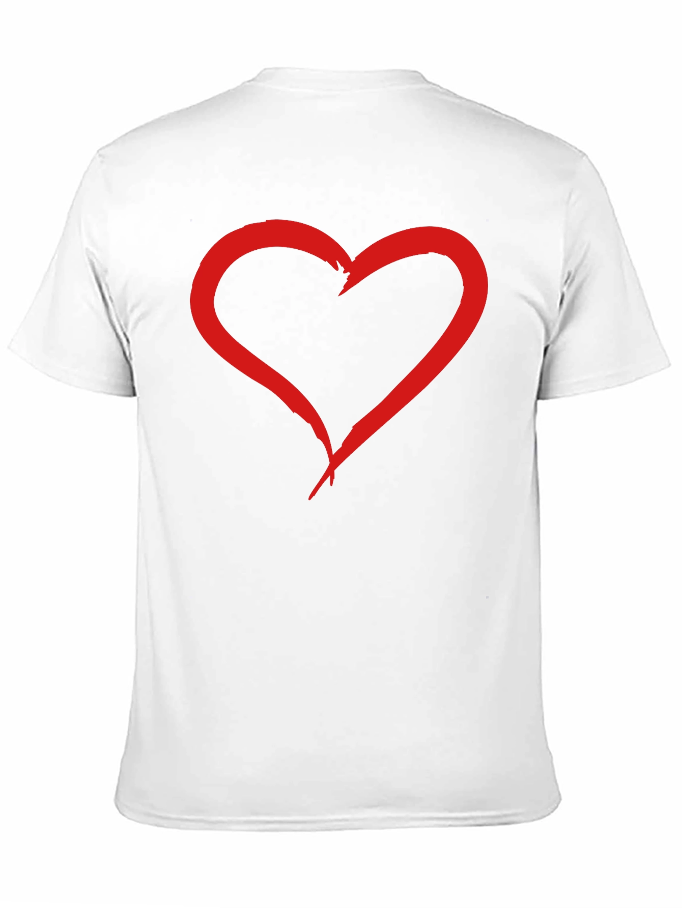 Heart Graphic Tee - Black Cotton T-Shirt