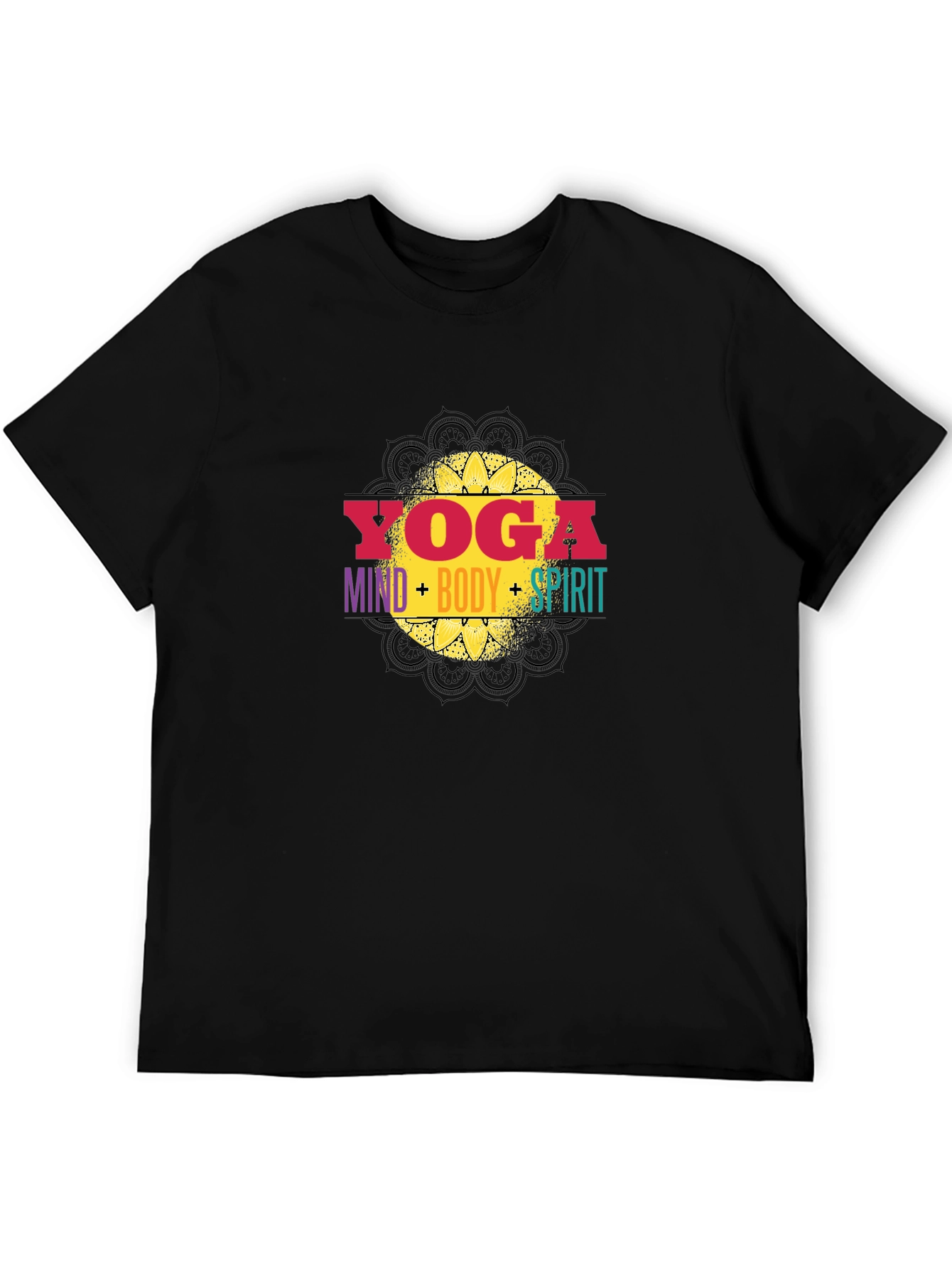 Yoga Mind Body Spirit Black T-Shirt