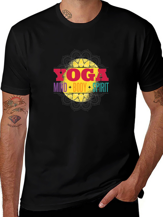 Yoga Mind Body Spirit Black T-Shirt